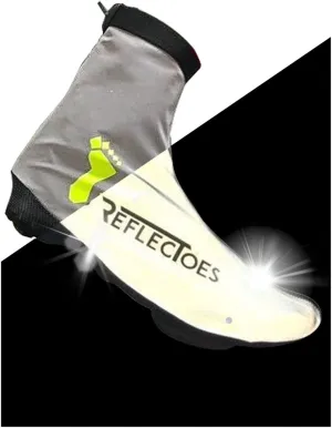 Full Reflective Winter Cycling Shoe Covers for Cycling - for Narrow Road Cycling Shoes - Version 2 - Waterproof, Windproof Overshoes, Rear Zipper - for Men & Women