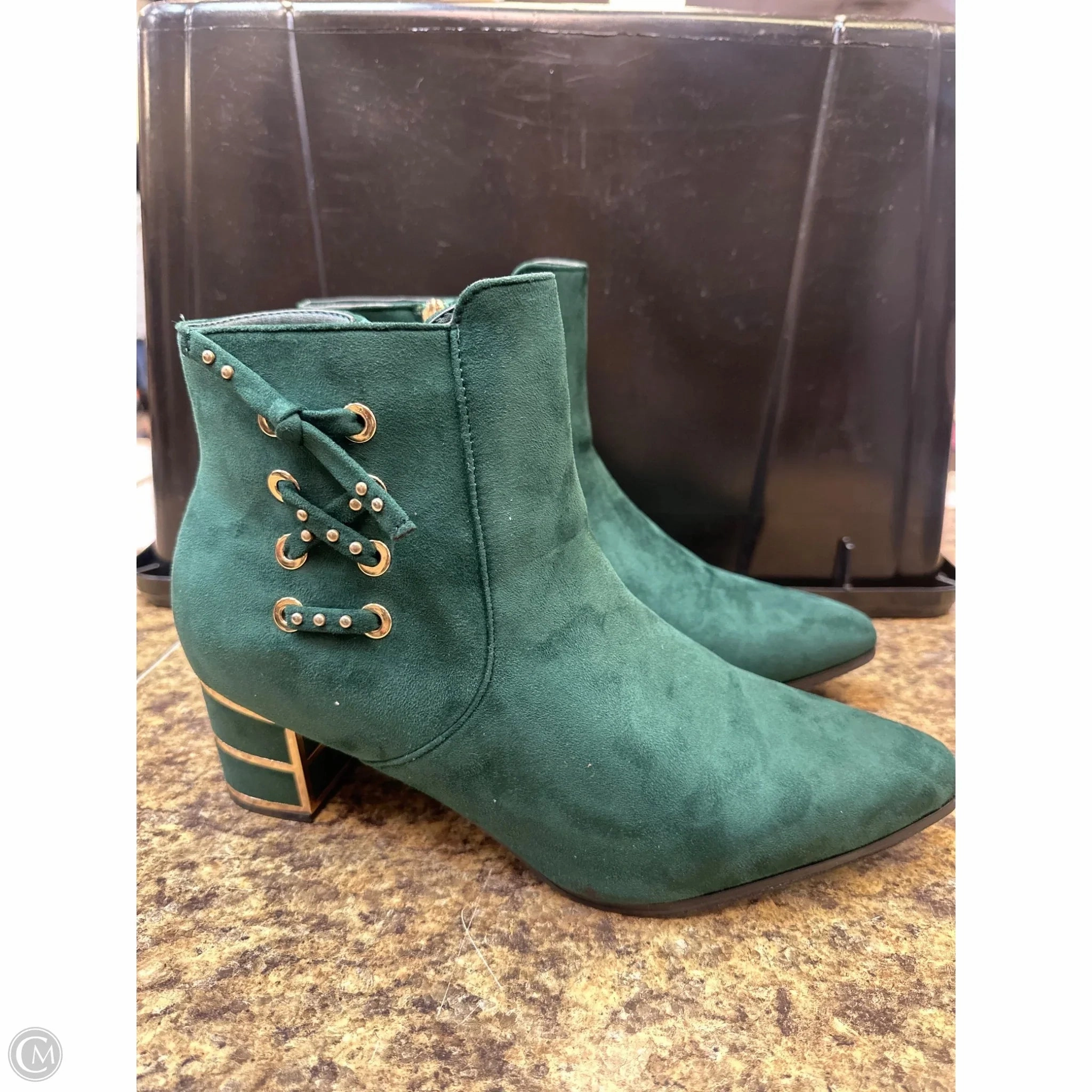 Boots Ankle Heels By Ashley Stewart In Gold & Green, Size: 12 Anti Odor Weekend Camping