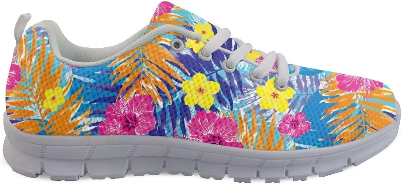 GIFTPUZZ Men's Sneakers Tropical Women's Athletic Shoes Men's Shoes Breathable Sneakers with Breathable Mesh
