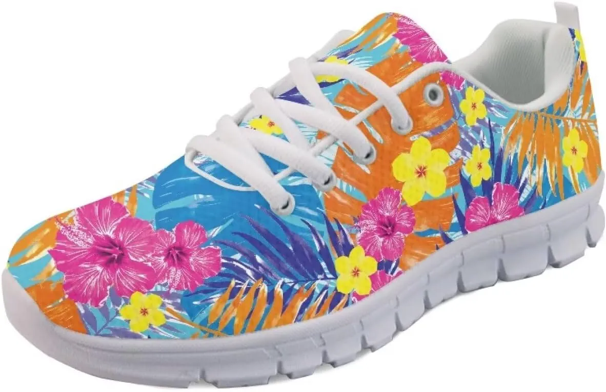 GIFTPUZZ Men's Sneakers Tropical Women's Athletic Shoes Men's Shoes Breathable Sneakers with Breathable Mesh