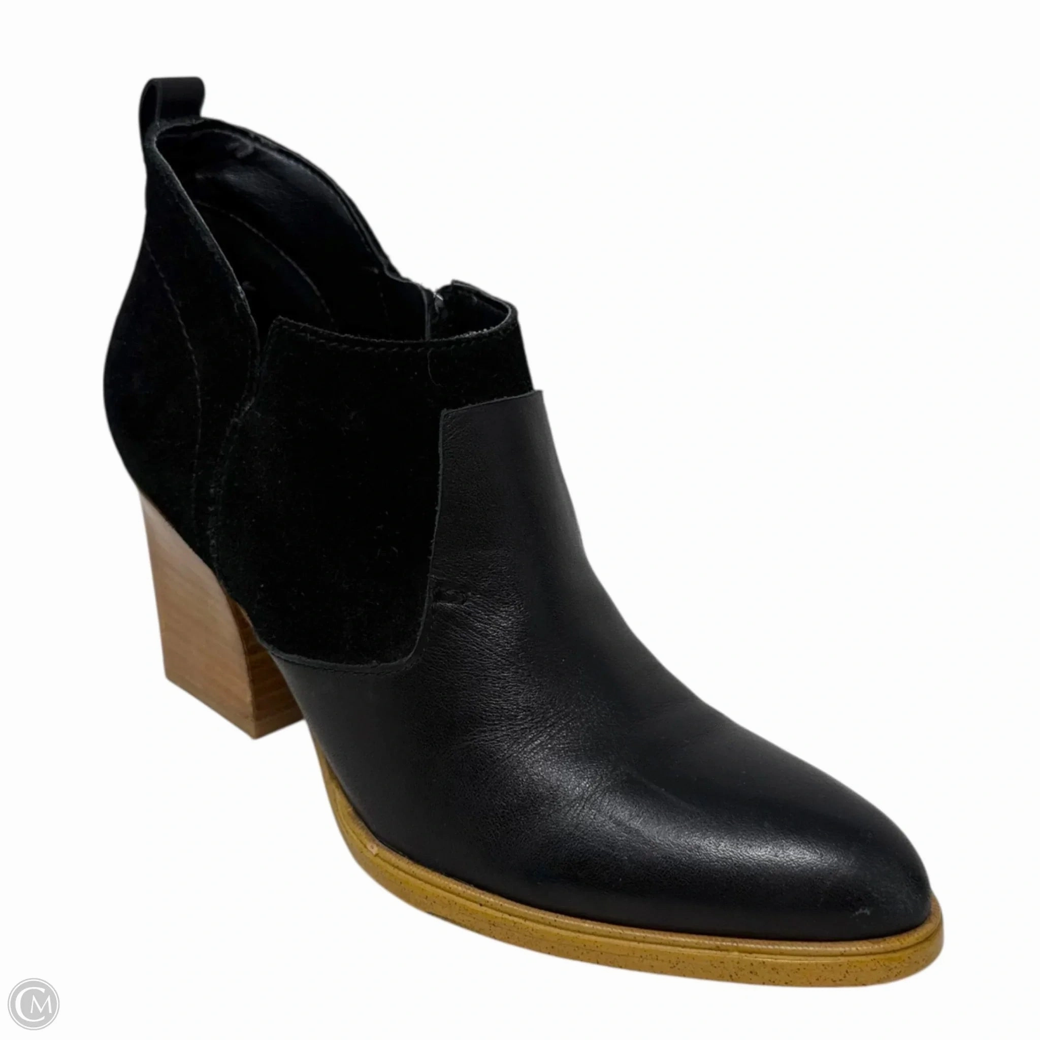 mesh material Ginger Pointed Toe Ankle Chelsea Boots By Marc Fisher In Black, Size: 6.5