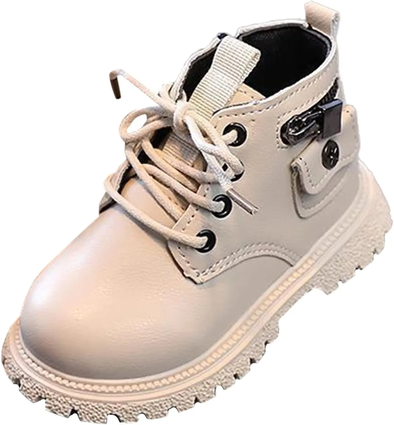 Girls Boots Kids Ankle Boots Side Zipper Single Boot Fashion Lace up Boots Short Suede Low Heels Raining Boots