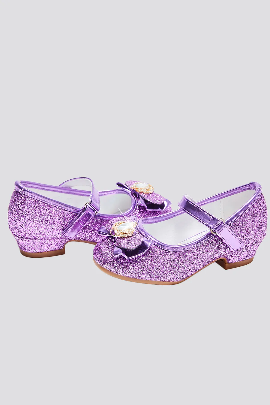 Girls Crown Glitter Mary Jane Dress Shoes