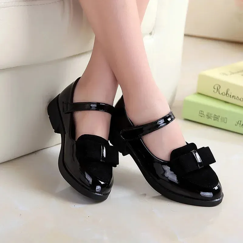 Girls Elegant Classic British Style Flats Shoes