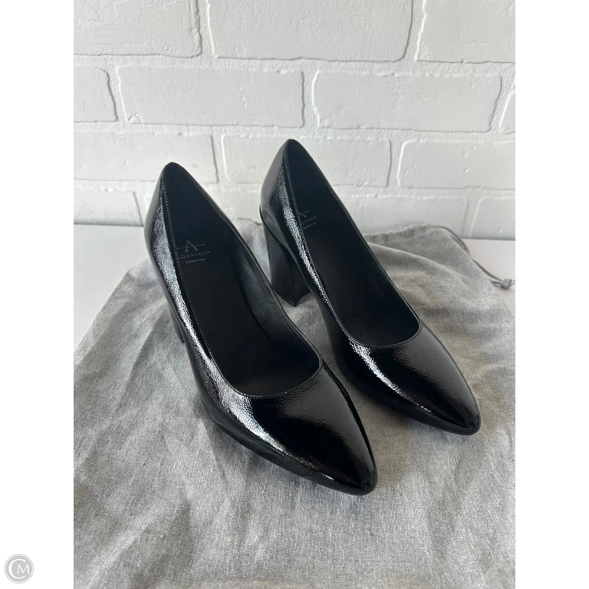 Tapered Heel Pumps Shoes Shoes Heels Block By Aquatalia In Black, Size: 8.5