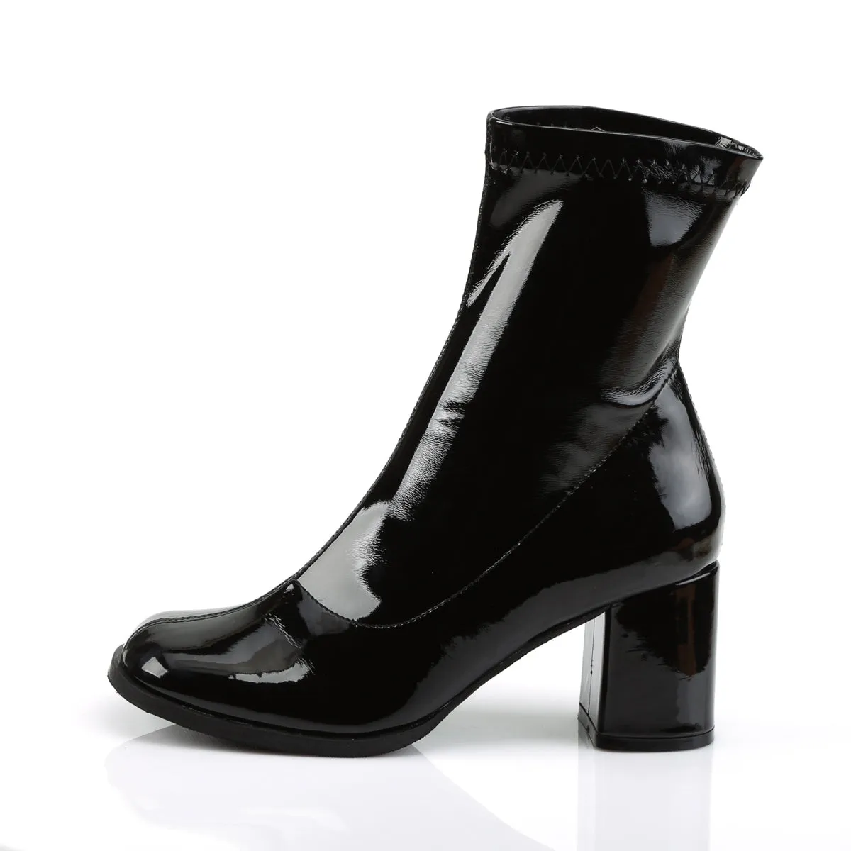 GOGO-150 Funtasma Black Patent Fancy Dress Women's Boots (Fantasy Footwear)