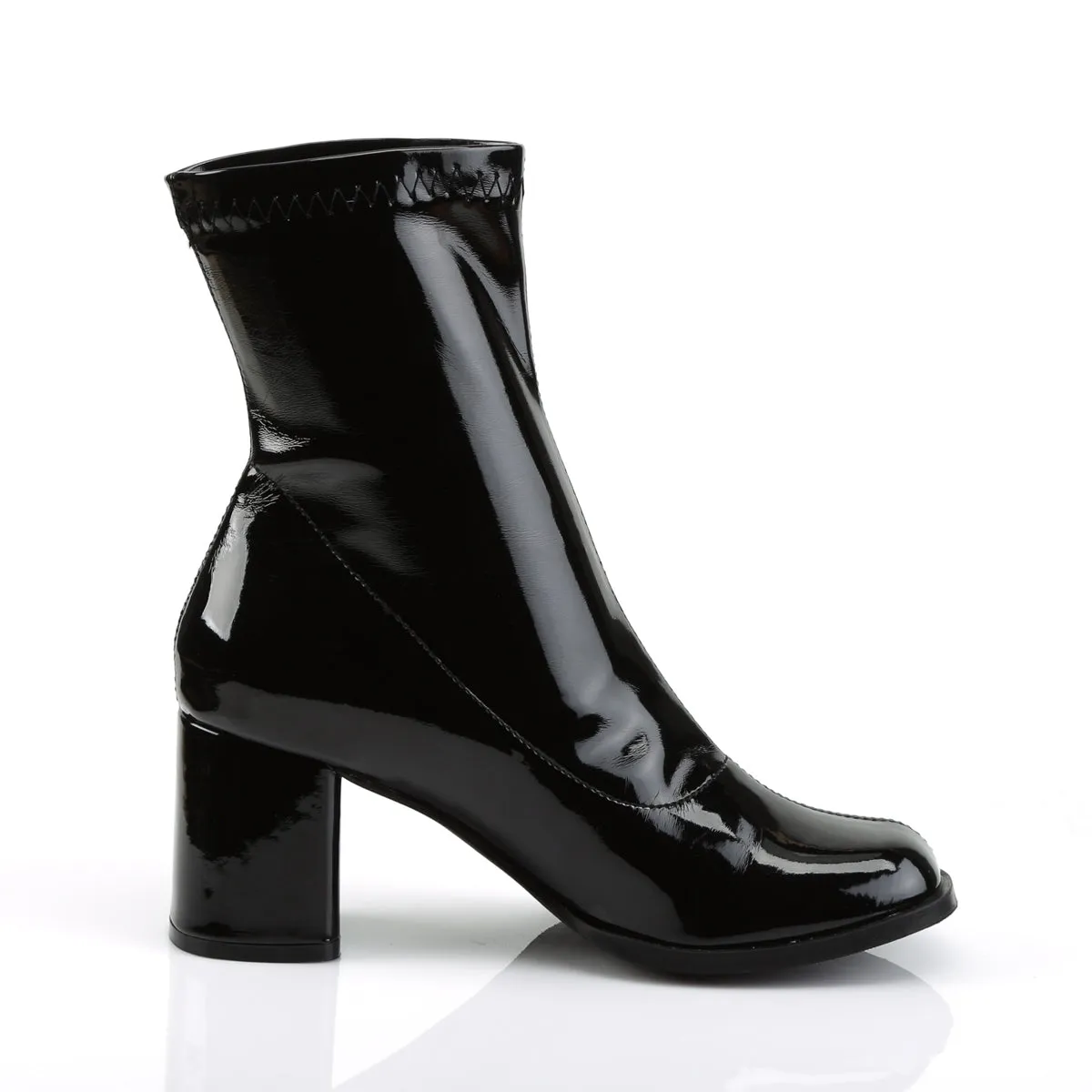 GOGO-150 Funtasma Black Patent Fancy Dress Women's Boots (Fantasy Footwear)