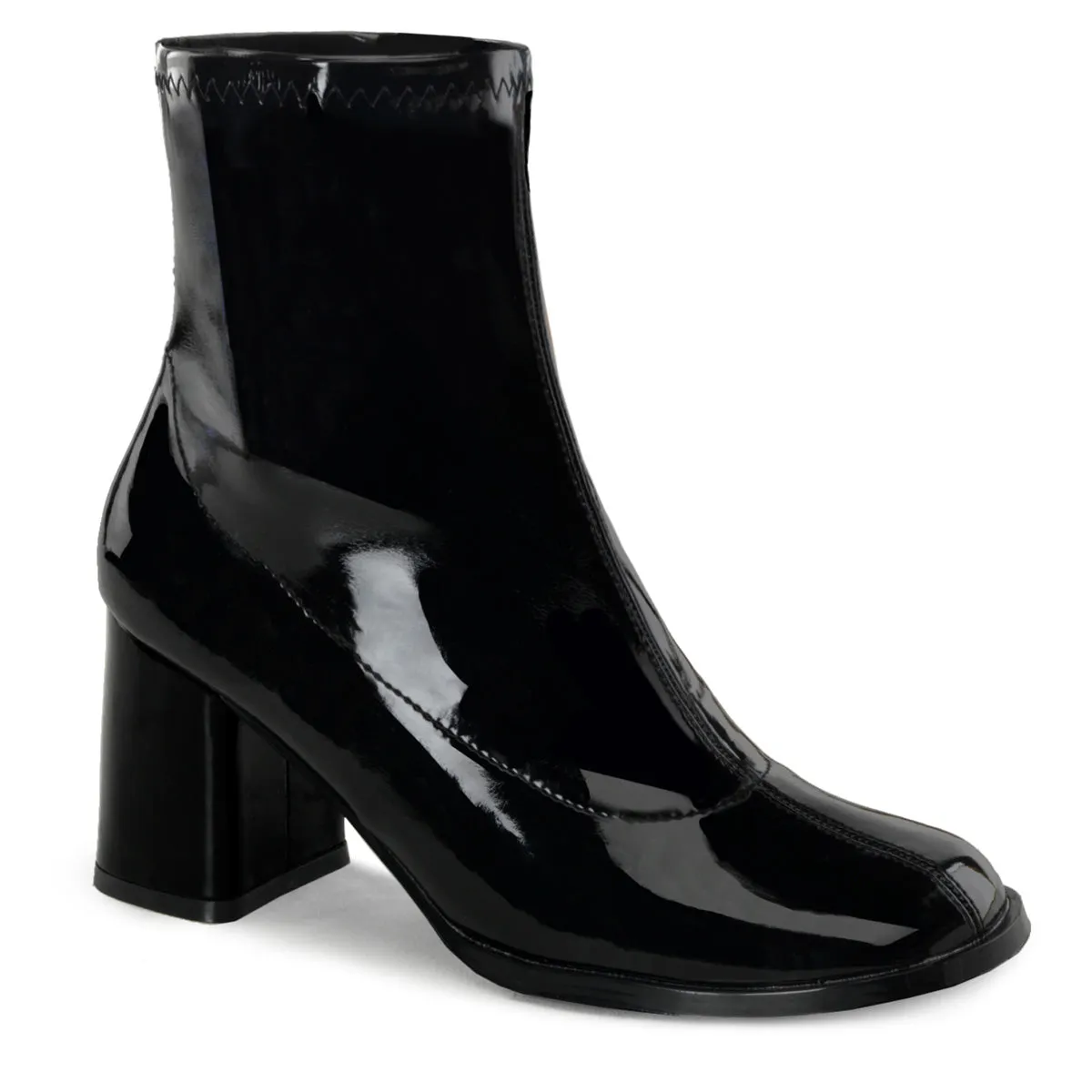 GOGO-150 Funtasma Black Patent Fancy Dress Women's Boots (Fantasy Footwear)