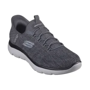 arch support style Men's Slip-ins Summits Key Pace Charcoal Mesh/Black Trim