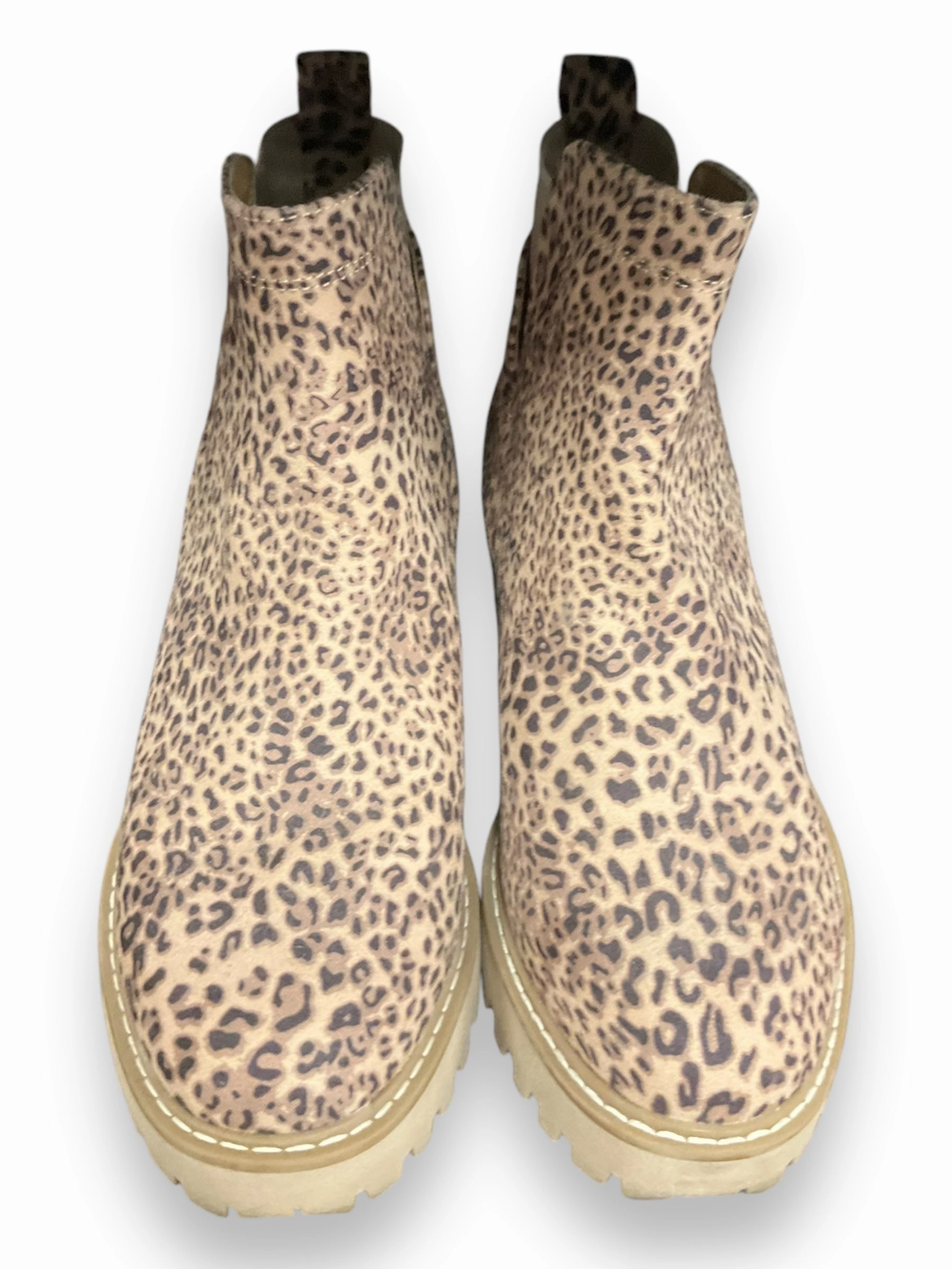 Zip Closure Boots Ankle Heels By Dolce Vita In Animal Print, Size: 8.5