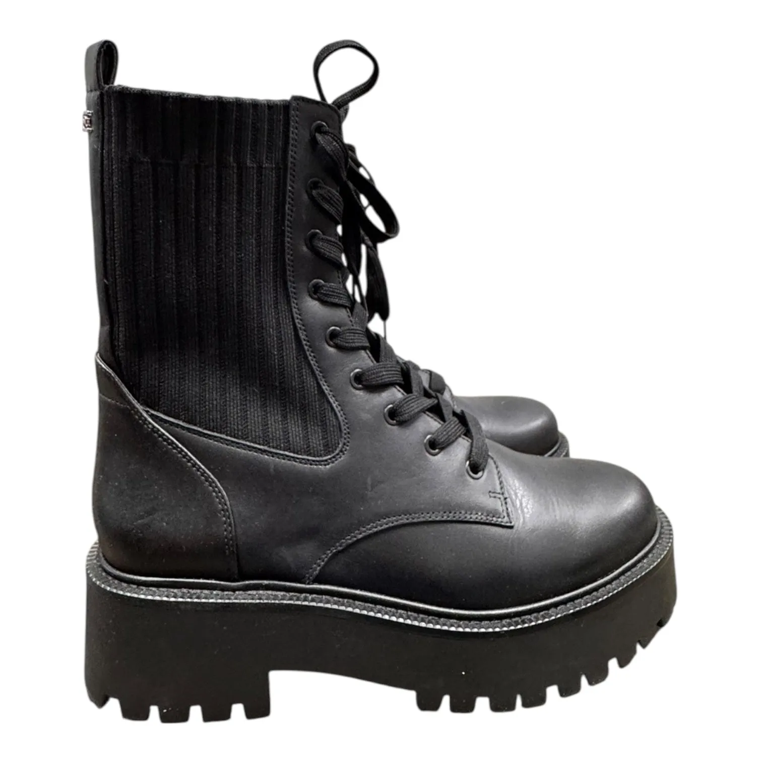Boots Mid-Calf Heels By Sam Edelman In Black, Size:8 Outdoor Trip Chic Appeal