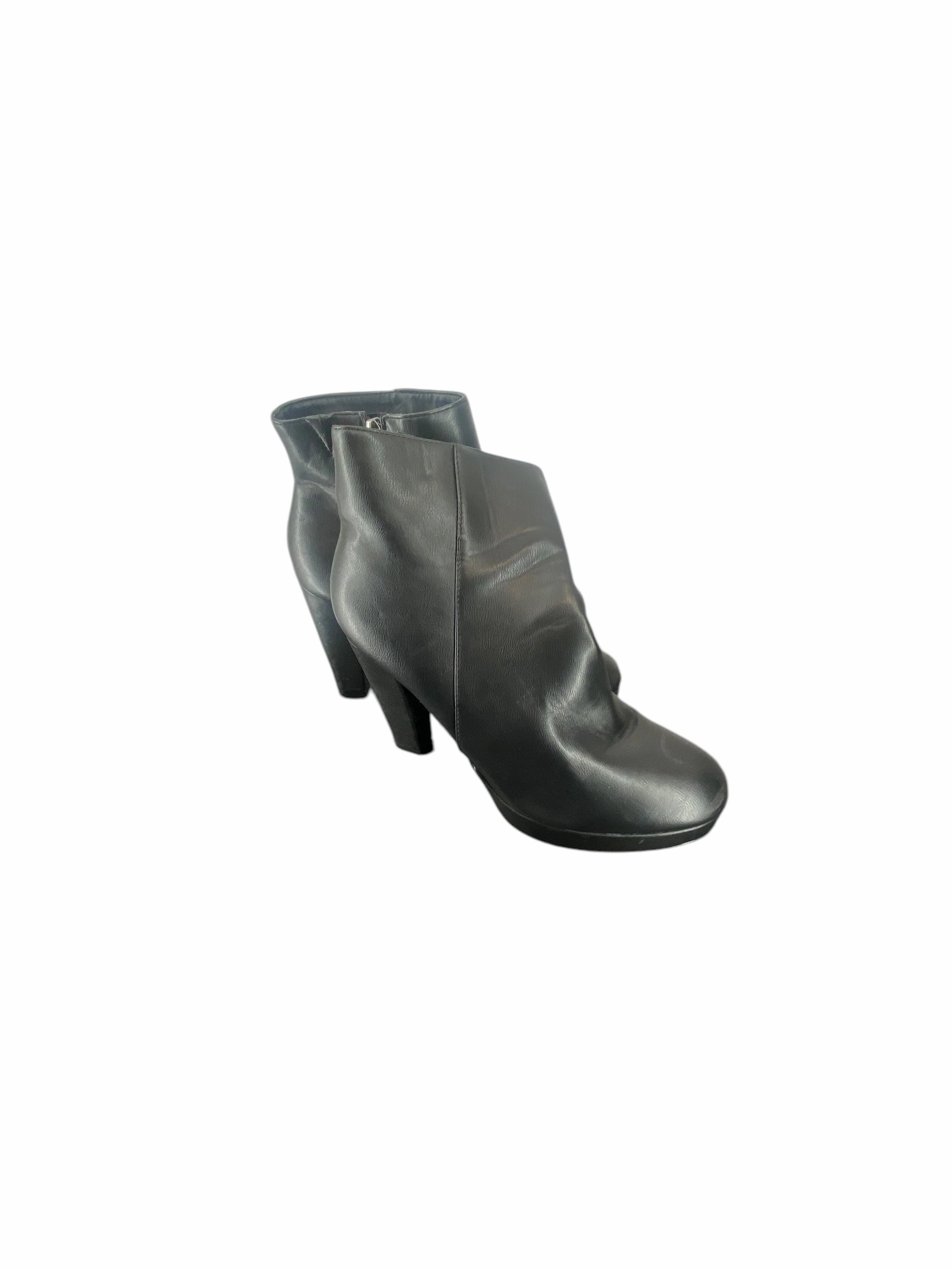 Boots Ankle Heels By Bamboo In Black, Size: 10 Low Profile Active Nomad Ergonomic Design
