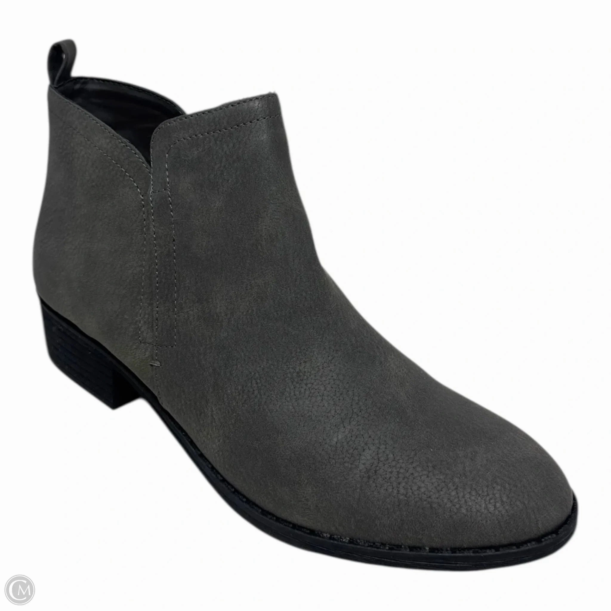 Modern Minimal All Season Cadee Boots Ankle Flats By Sun   Stone In Grey, Size: 10.5