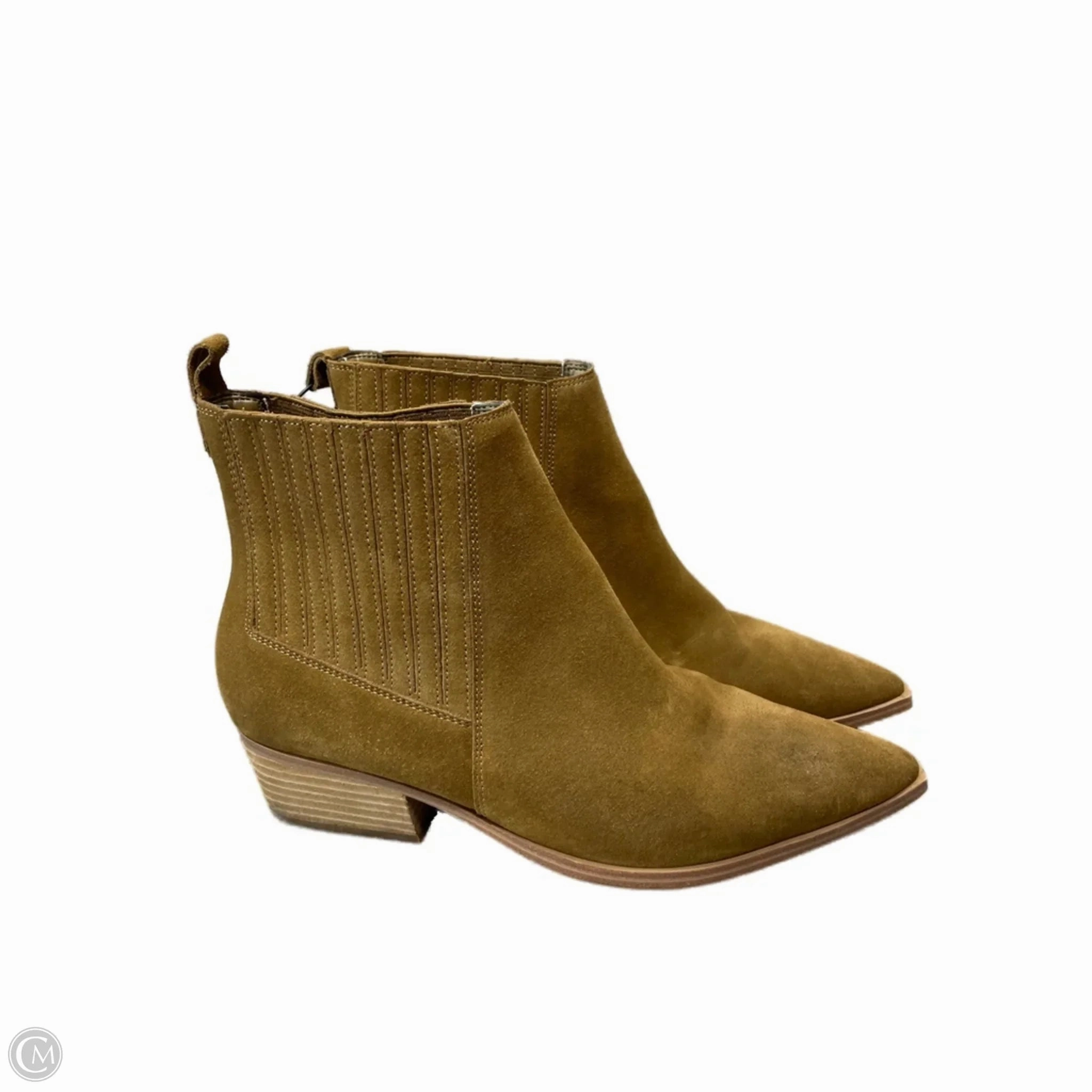 Feather Light Backcountry Camper Slip   Resistant Lug Boots Ankle Heels By Marc Fisher In Tan, Size: 9