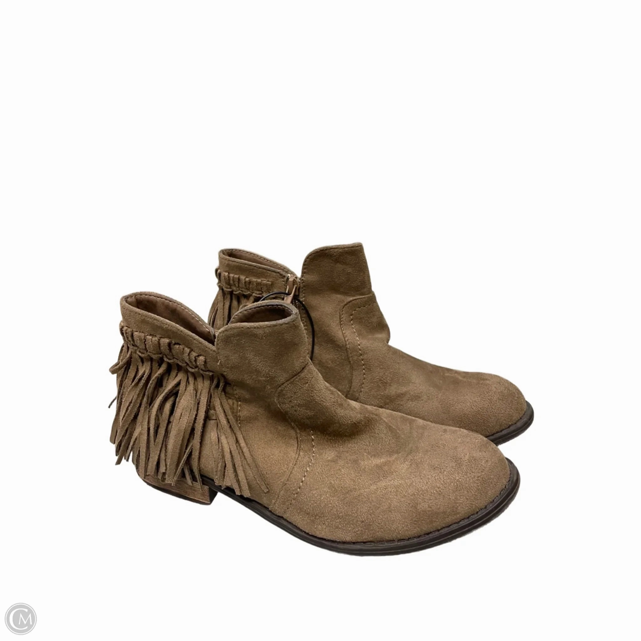 Boots Ankle Flats By Clothes Mentor In Brown, Size: 7.5 Handcrafted Stitching Ergonomic Design