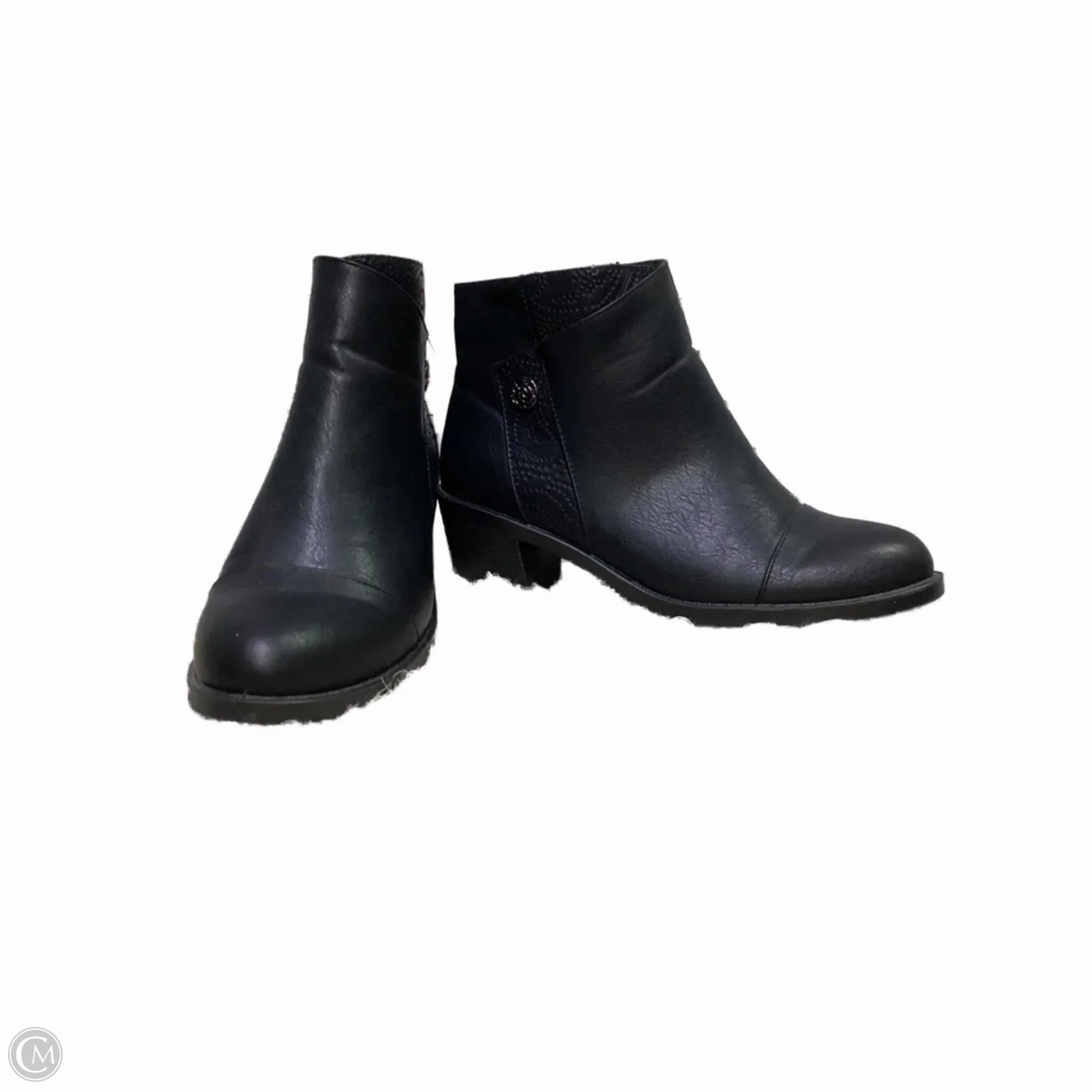Boots Ankle Heels By Easy Street In Black, Size: 6 Thermal Core Windy Weather