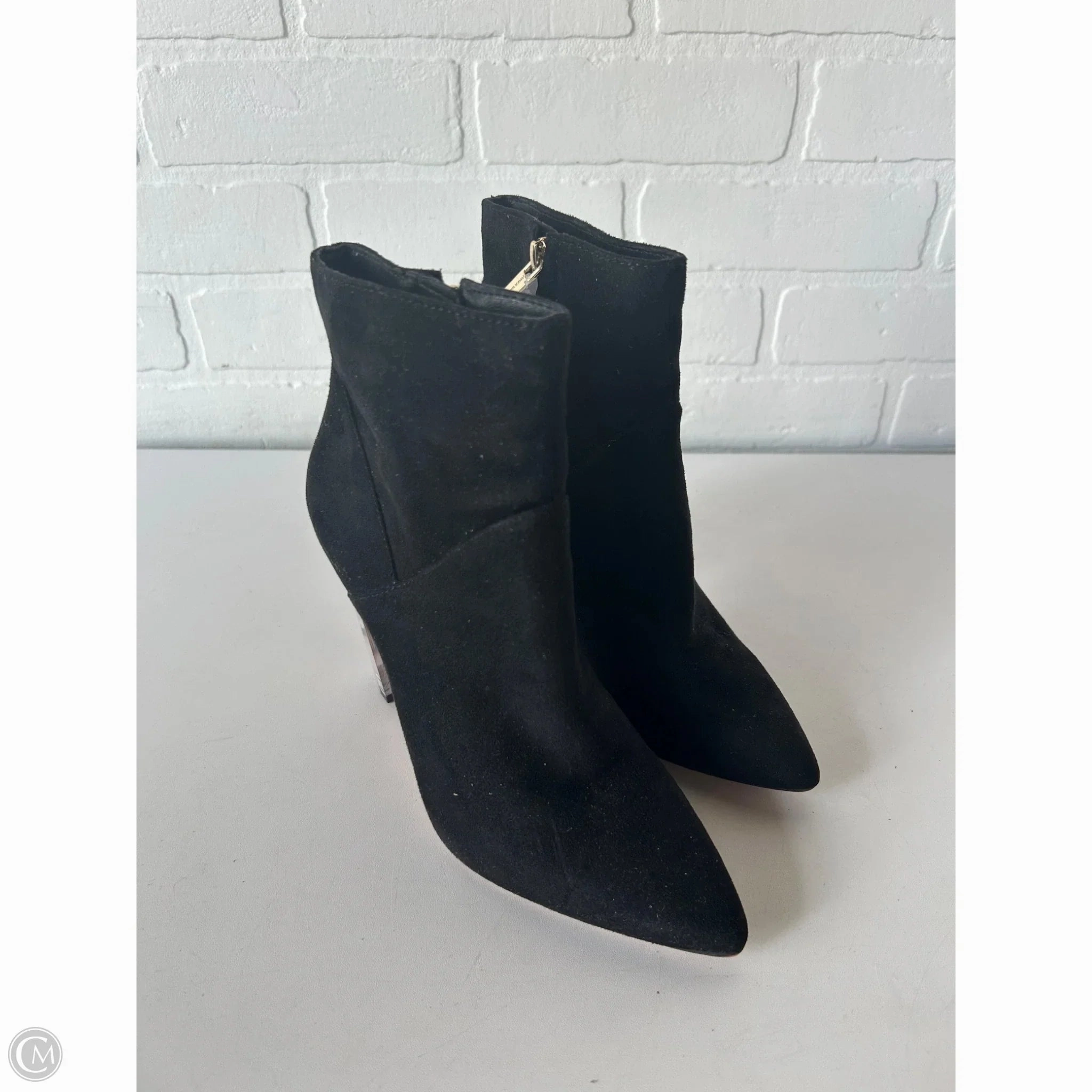 Classic Comfort Rugged Built Work Commute Boots Ankle Heels By Jessica Simpson In Black, Size: 6
