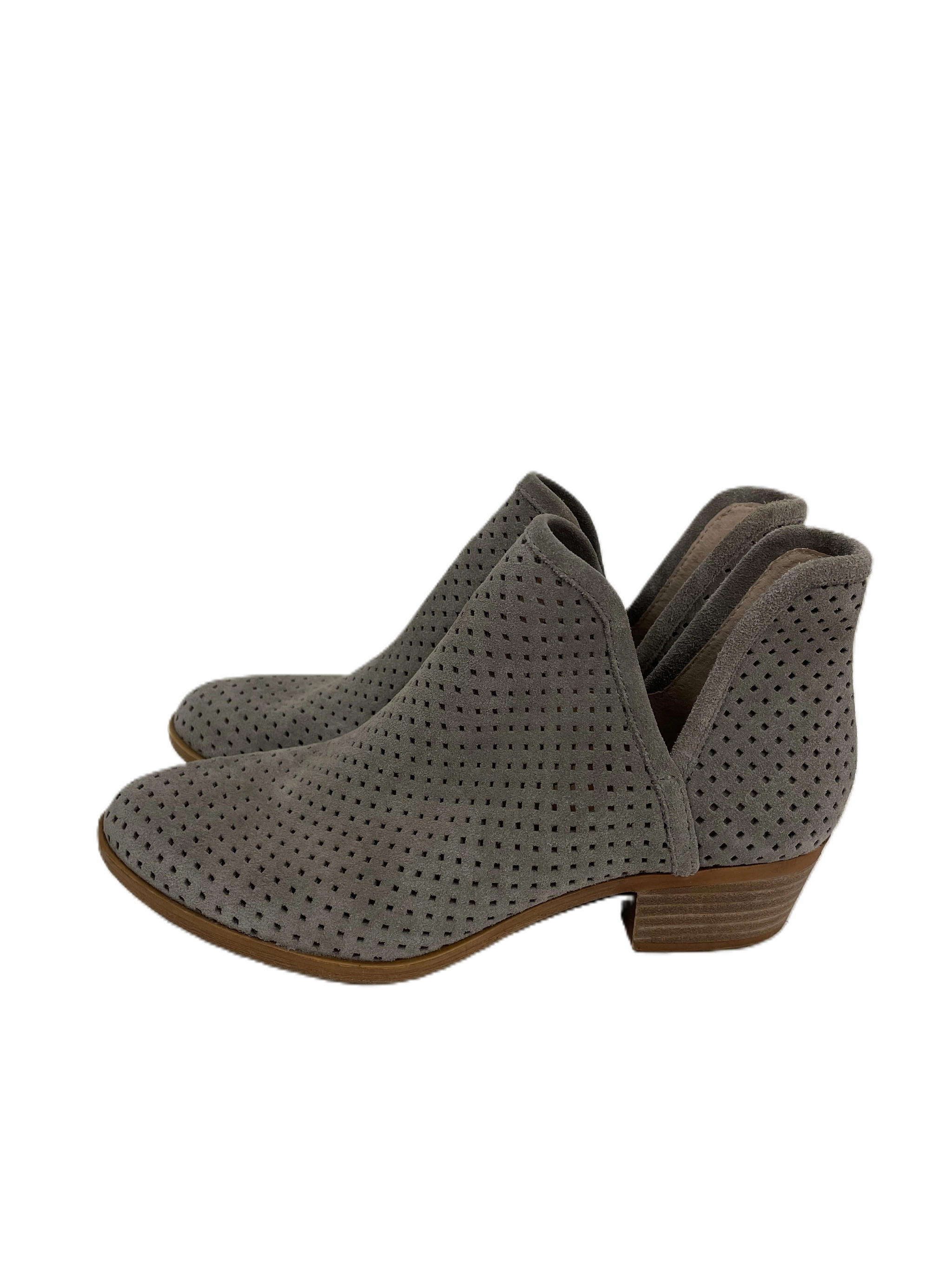 Boots Ankle Heels By Lucky Brand In Grey, Size: 7.5 Lace Up Style