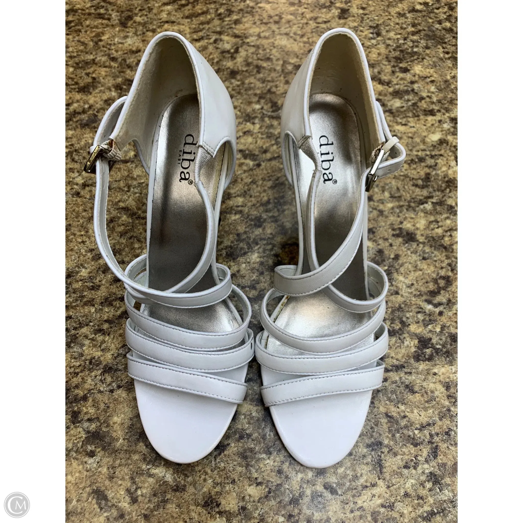 Open Toe Evening Pumps Shoes Heels Stiletto By Diba In White, Size: 9.5