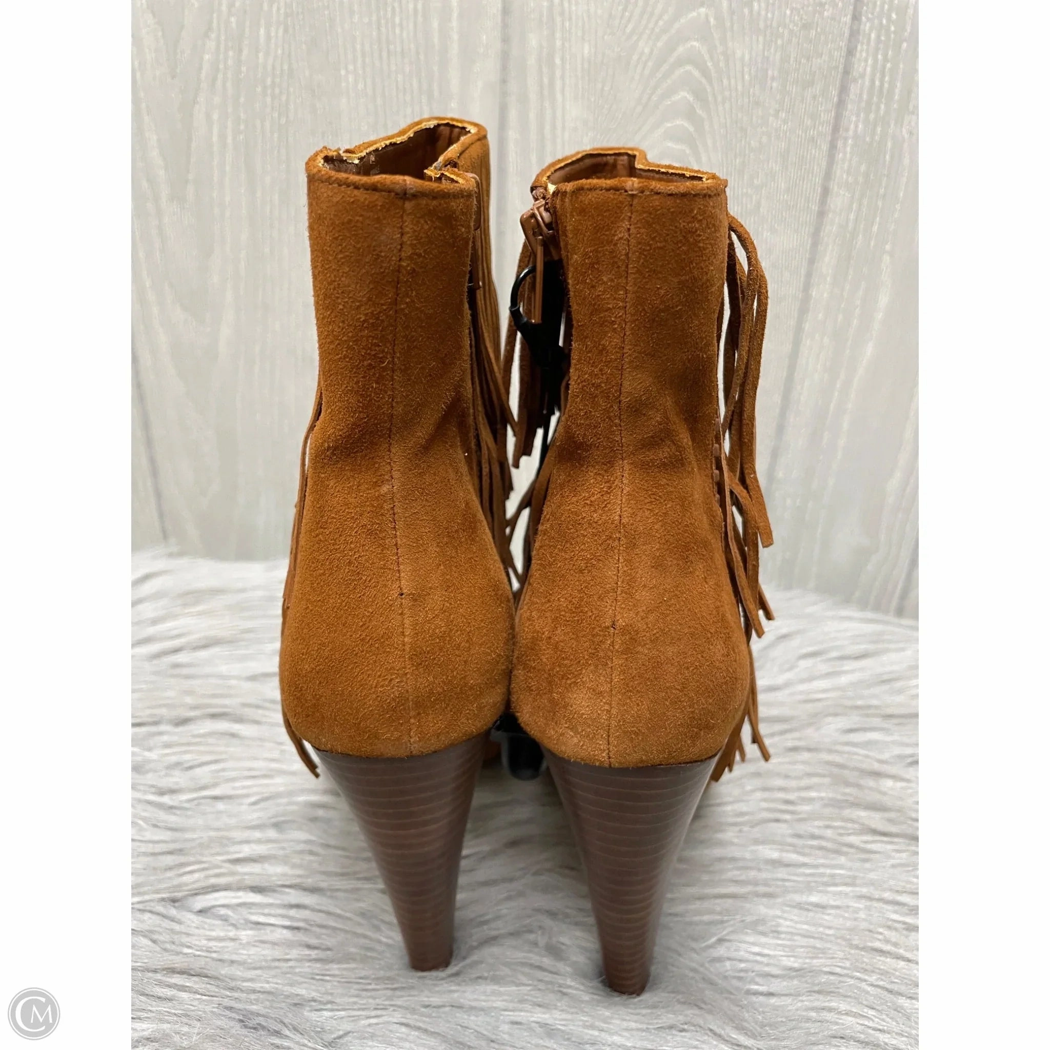 Boots Ankle Heels By Steve Madden In Brown, Size: 8 Protective Finish Nature Lover Insulated Rough Trail Hiker