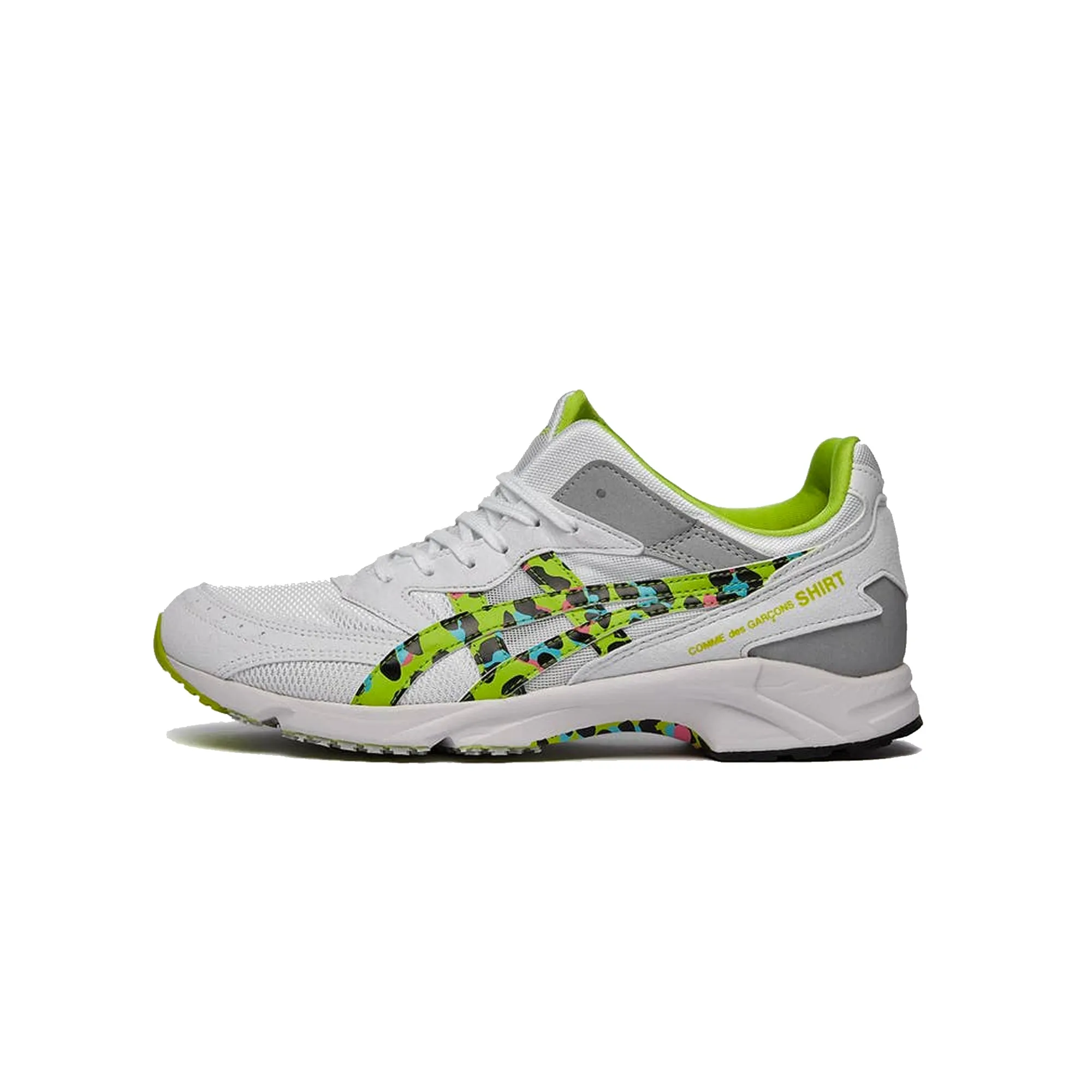 Asics x CDG Shirt Mens Tarther SC Shoes 'White/Lime' foot - fatigue - reduction Flexible Outsole Grooves