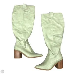 Layer Chic All Season Style Boots Knee Heels By Tru Comfort Foam In Green, Size: 7.5