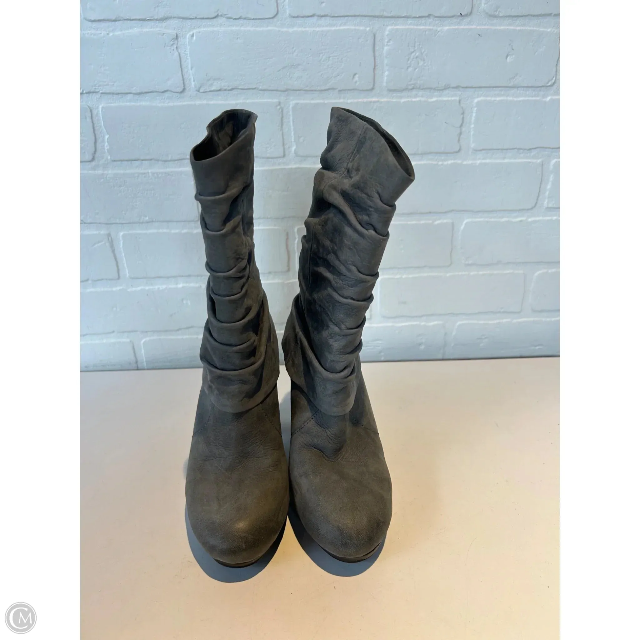 Boots Mid-calf Heels By Vince Camuto In Grey, Size: 5.5 Comfort sole Urban Chic