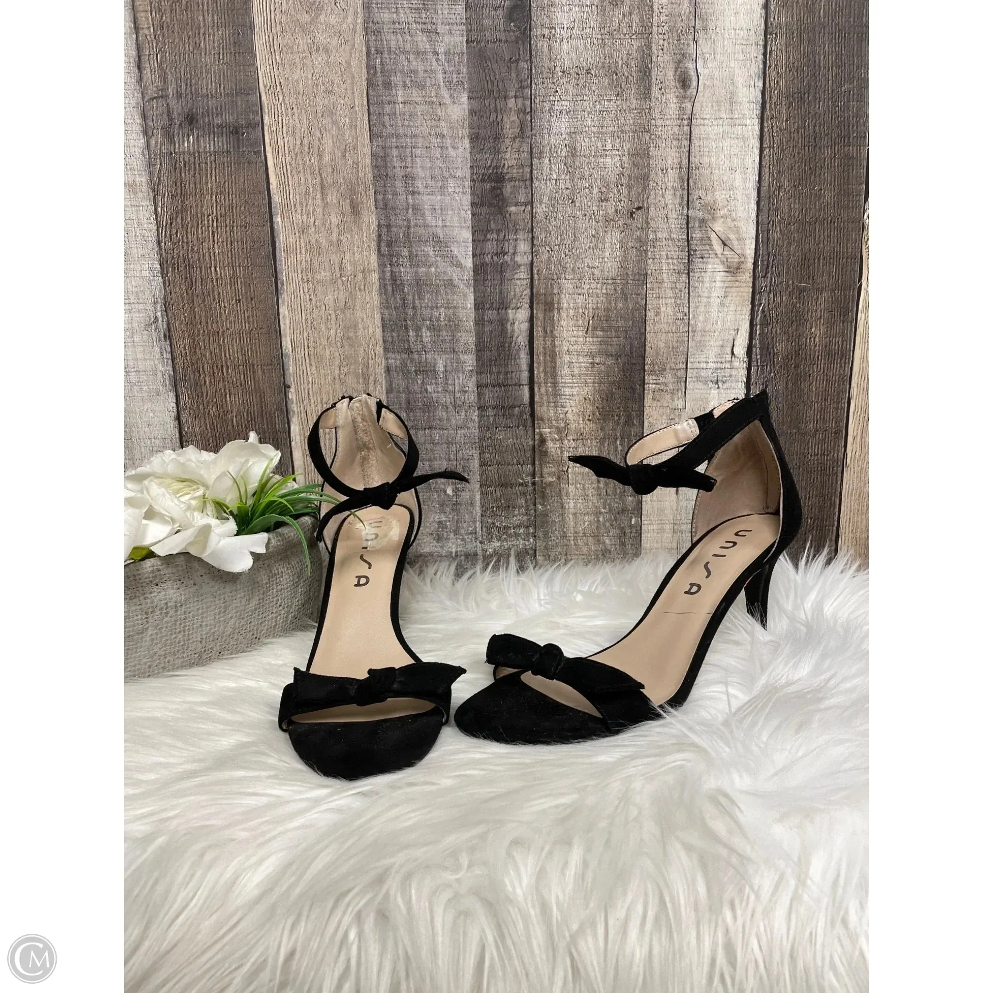 Chunky Heel Shoes Heels Stiletto By Unisa In Black, Size: 8