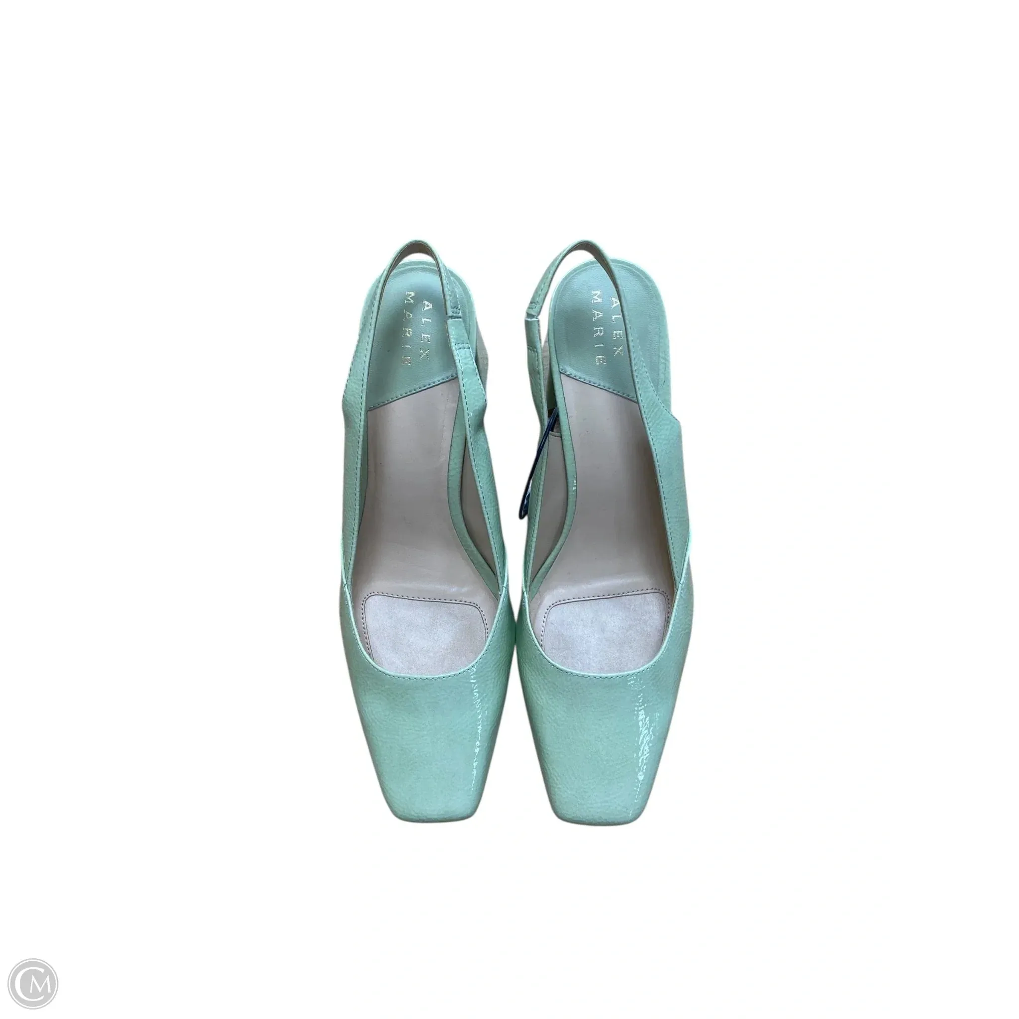 Easy To Clean Signature Touch Shoes Heels Block By Alex Marie In Green, Size: 7.5