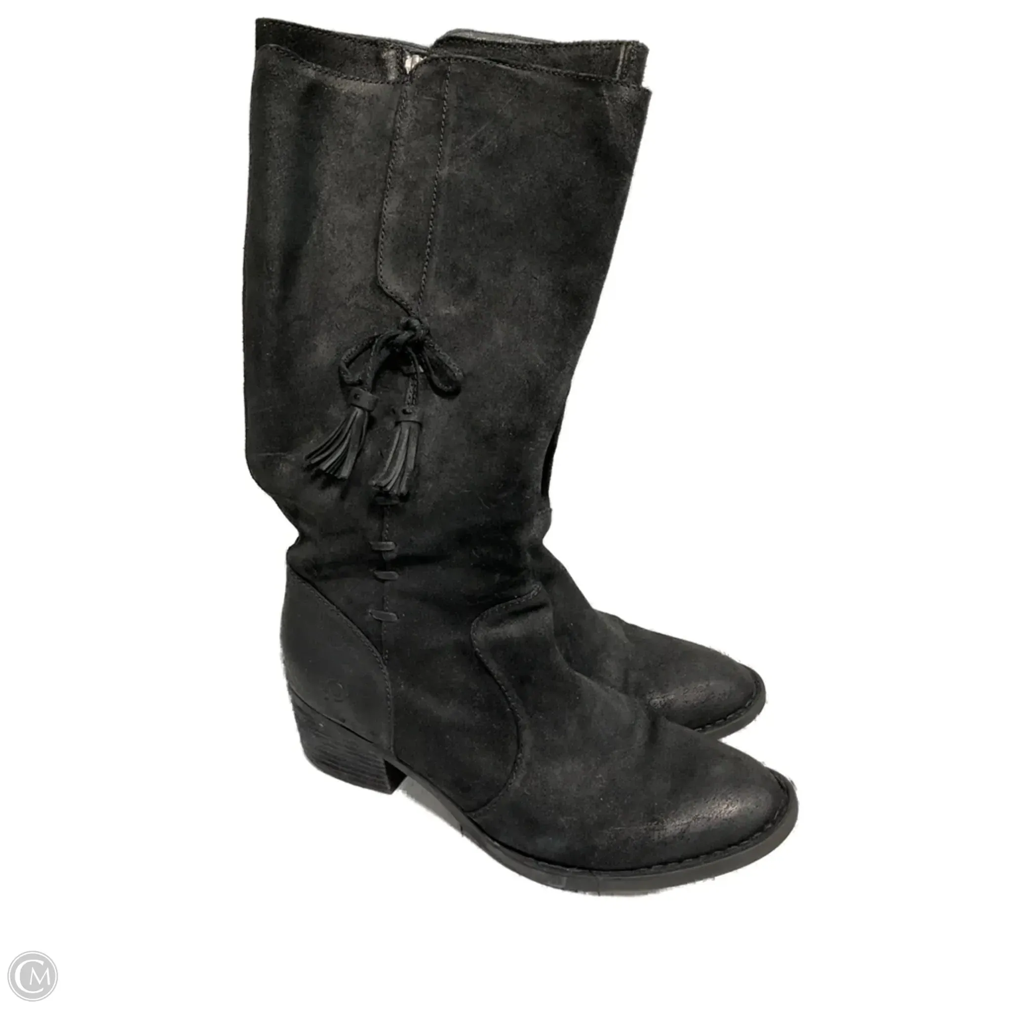 Luxe style Boots Knee Heels By Born In Black, Size: 9.5