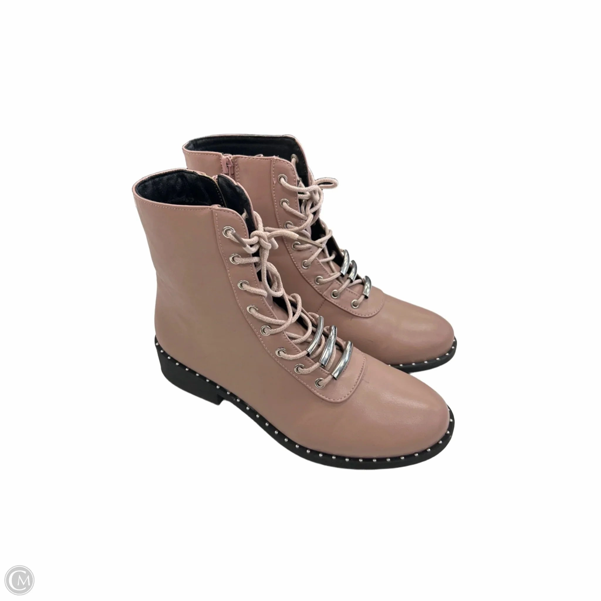 Performance Wear Soft Step Boots Ankle Flats By Qupid In Pink, Size: 7.5