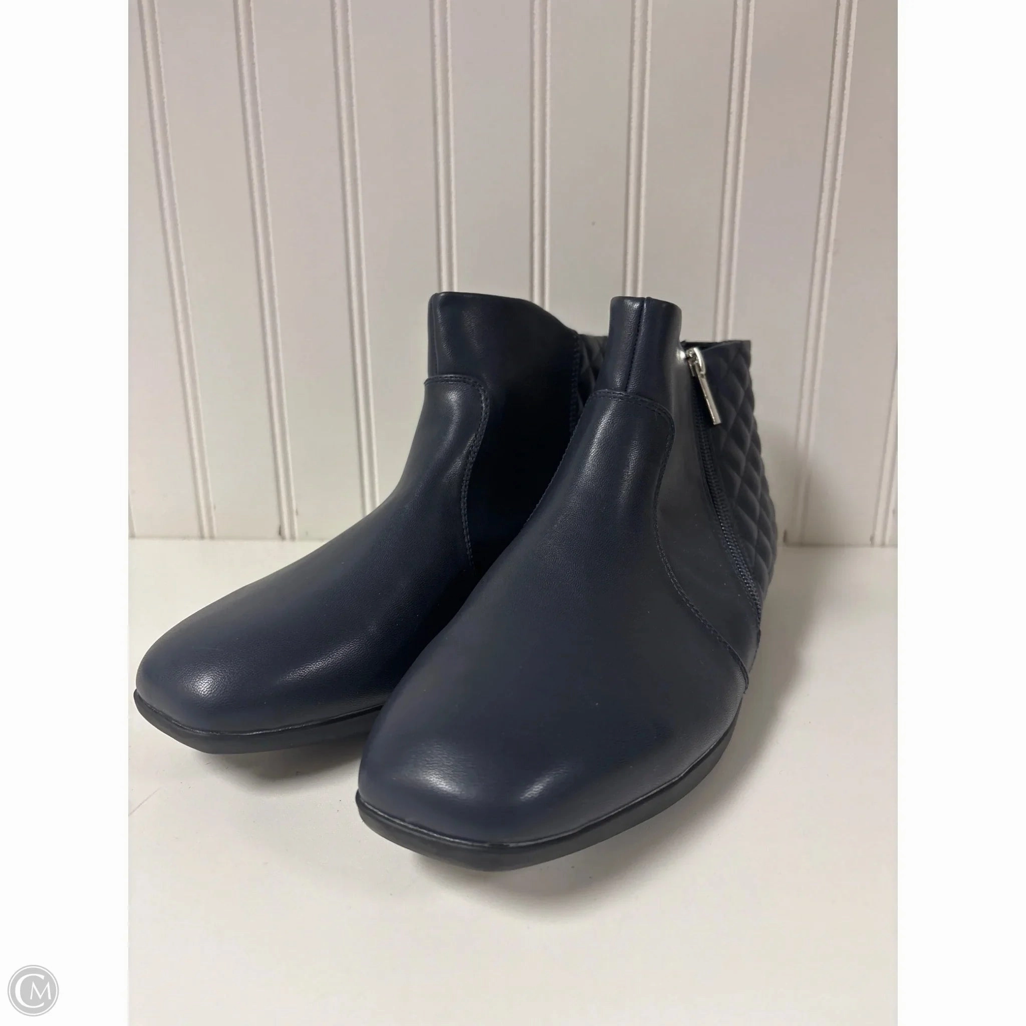 Boots Ankle Flats By Comfortview In Blue, Size: 10 High Quality