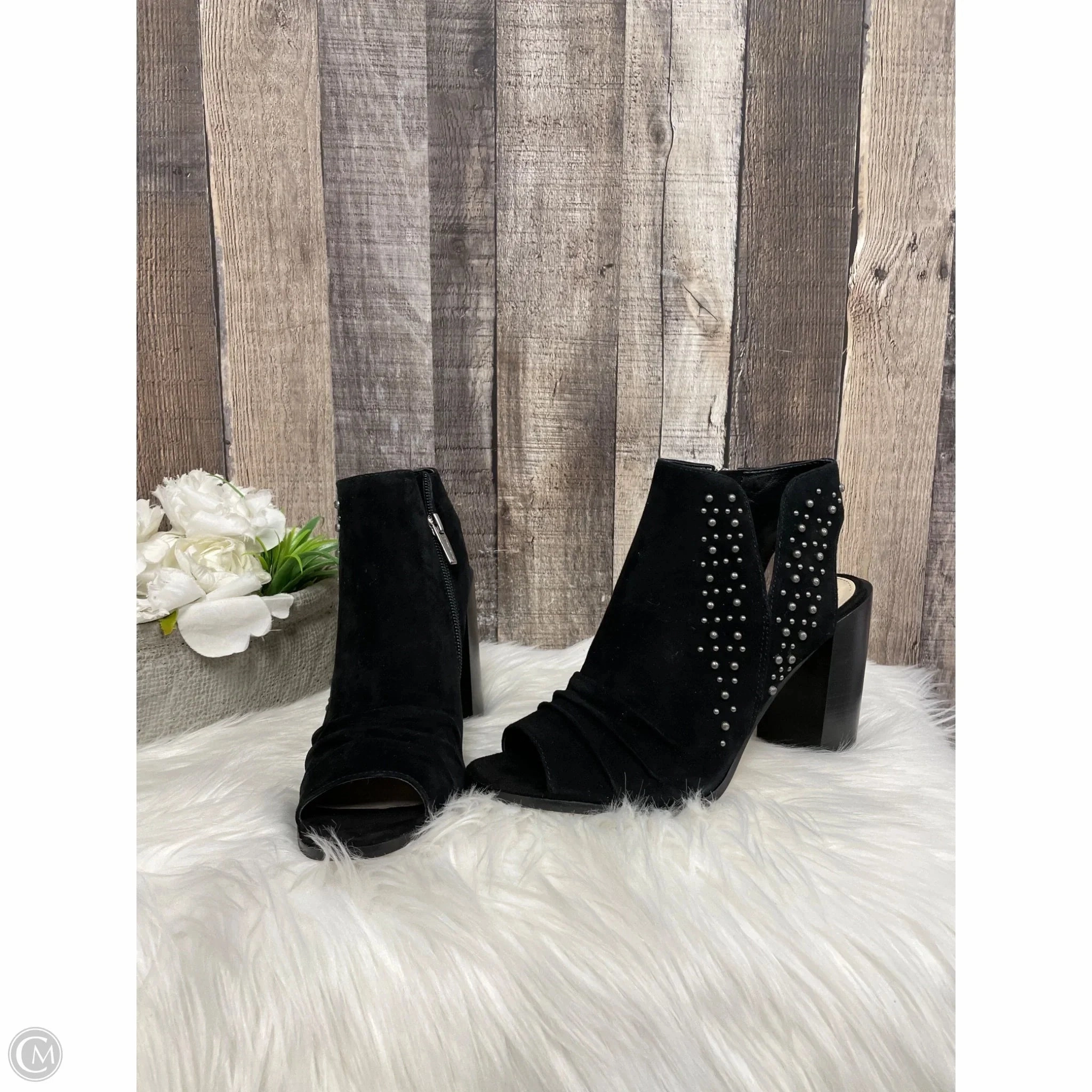 Mesh Lining Stable Support Morning Walk Boots Ankle Heels By Vince Camuto In Black, Size: 7.5
