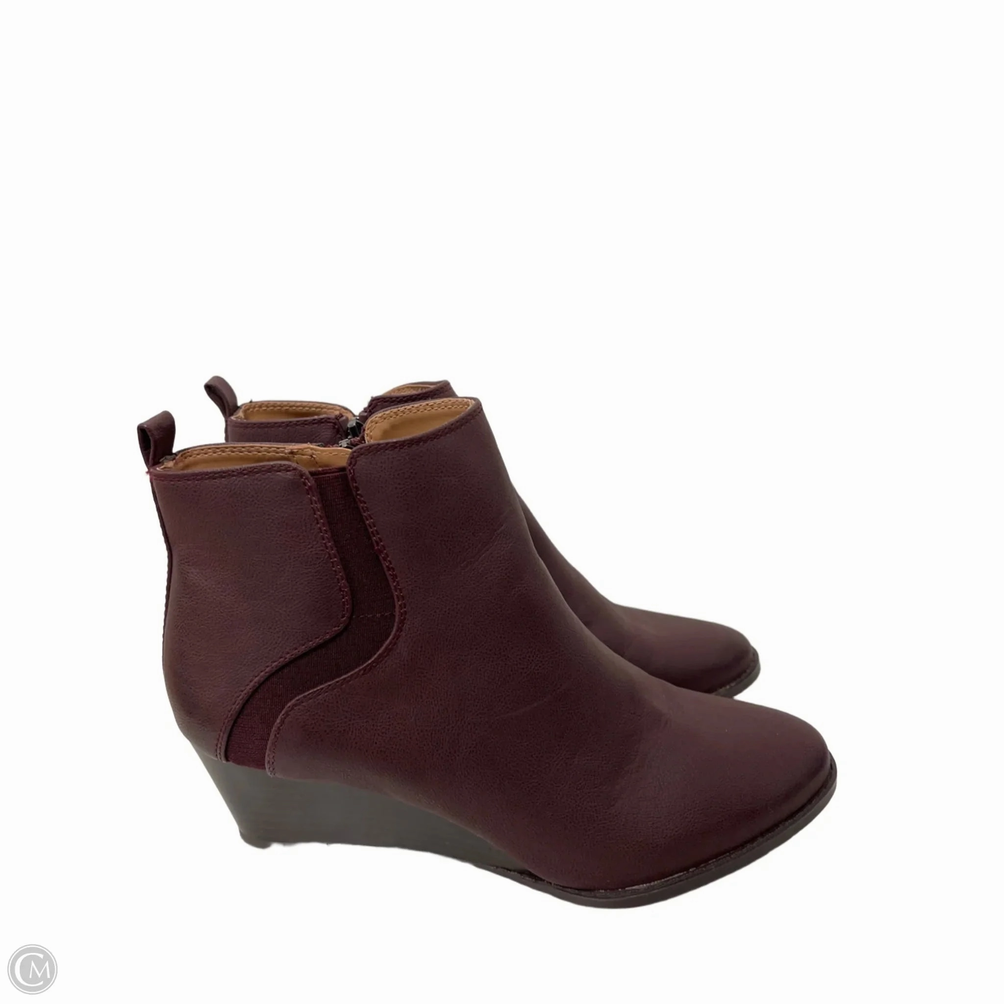 Boots Ankle Heels By Franco Sarto In Purple, Size: 8.5 Responsive Midsole