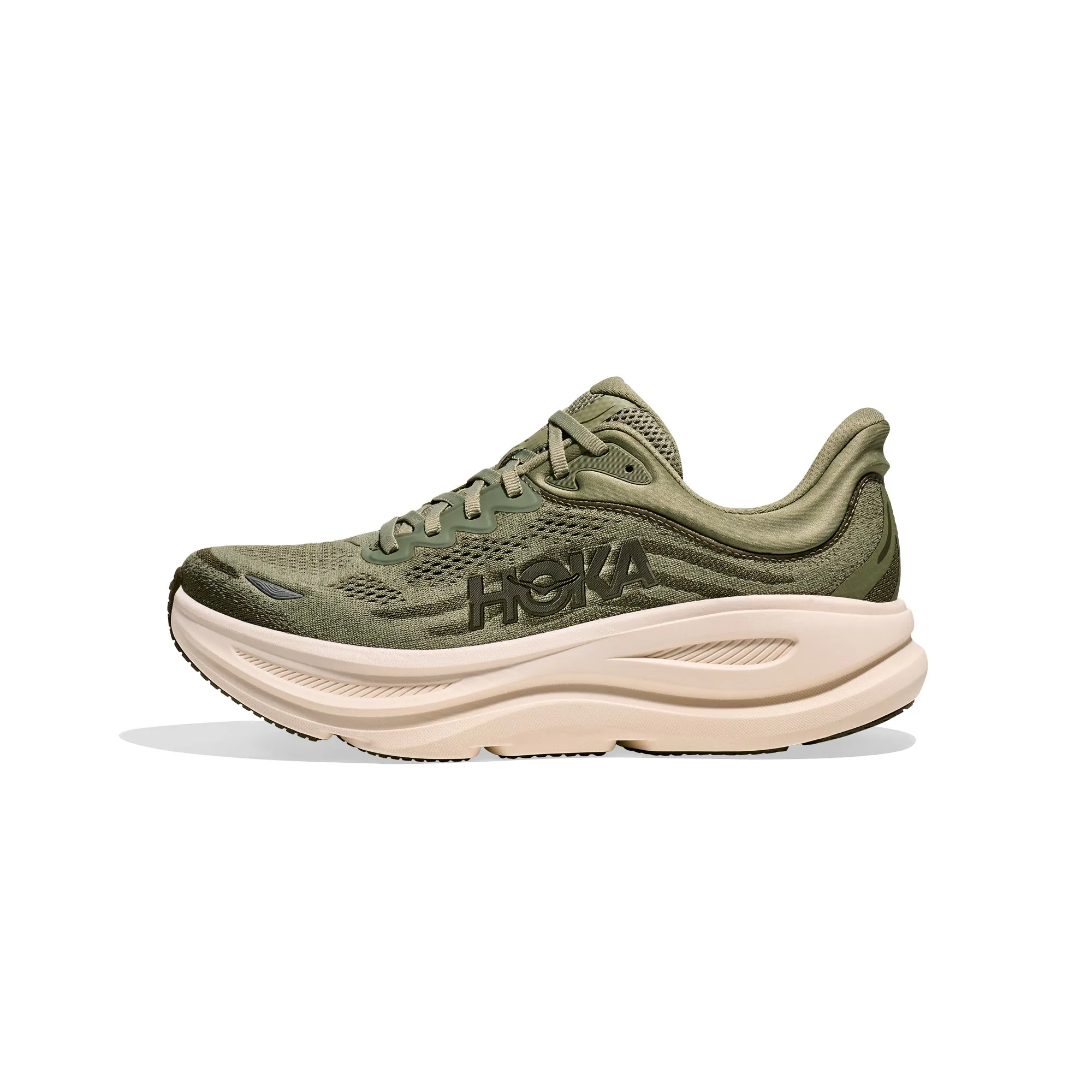 Hoka Mens Bondi 9 Shoes Flexible Ride Shock Diffusion Layer