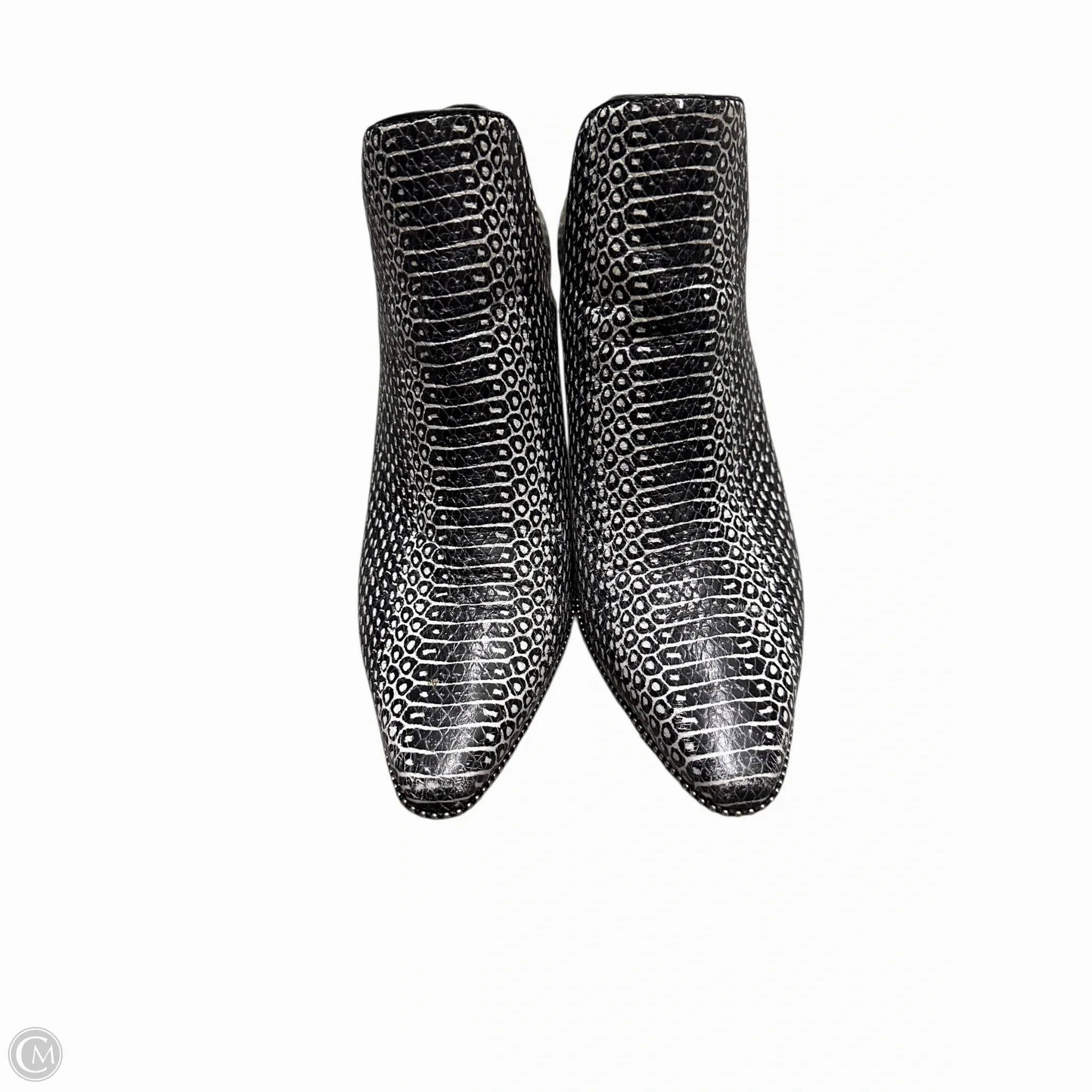 Boots Ankle Heels By Antonio Melani In Black & White, Size: 8.5 Desert Wear