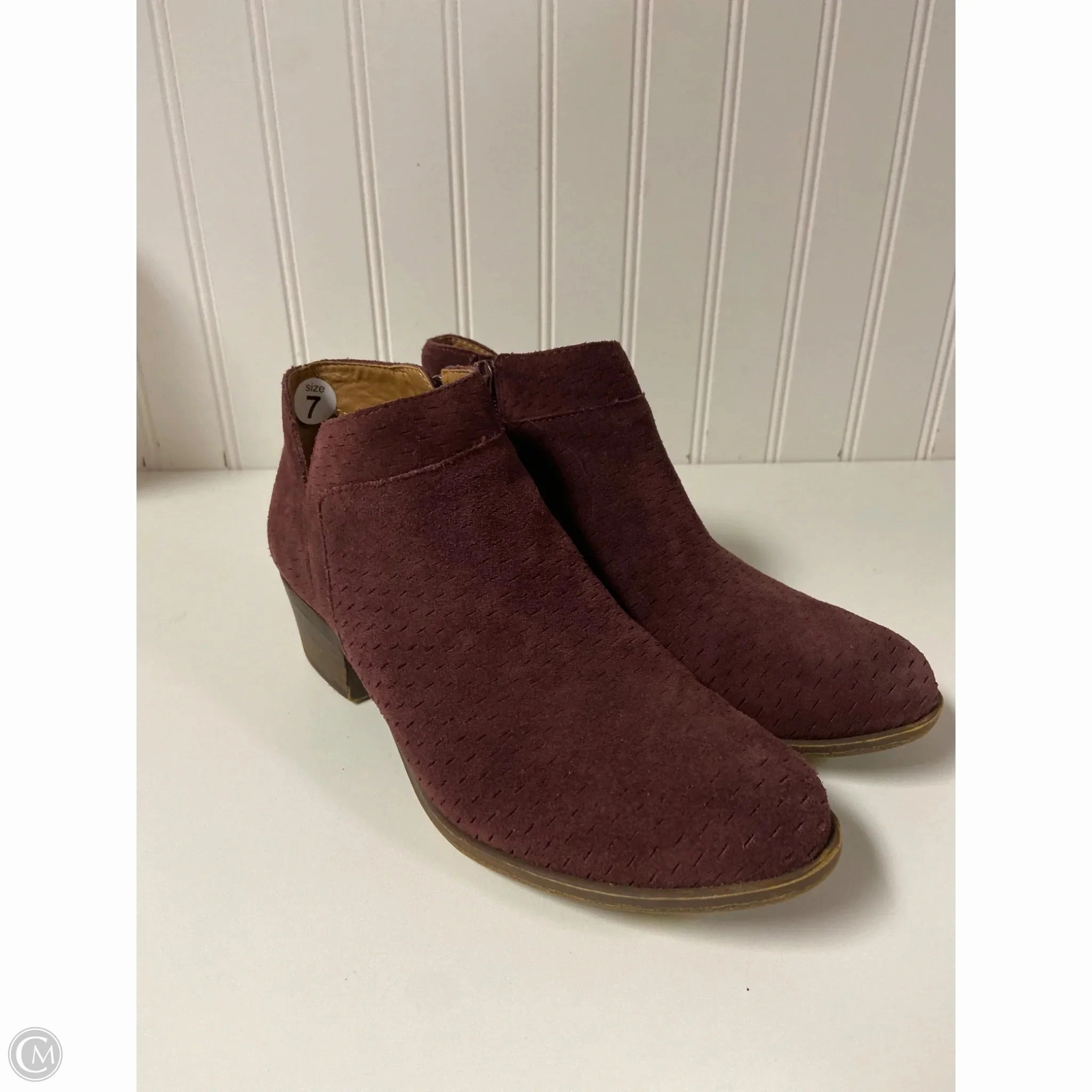 Boots Ankle Heels By Lucky Brand In Red, Size: 7 Closed Toe