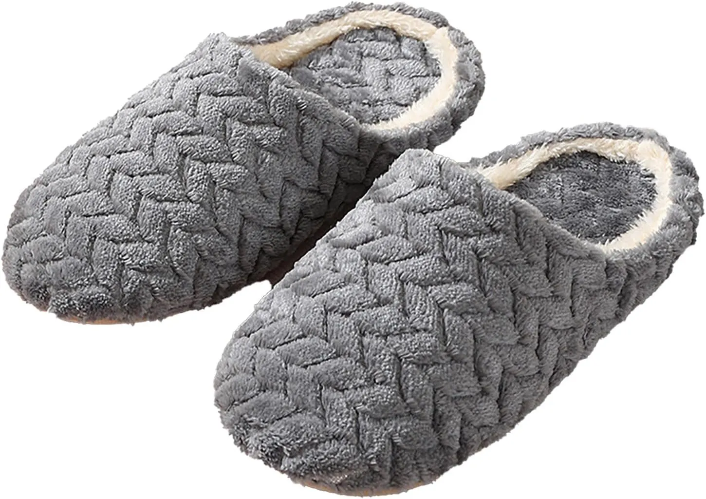 House Slippers for Woman Fuzzy Memory Foam Slippers Cozy Bedroom Slippers Plush Warm Slip-on Indoor Shoes