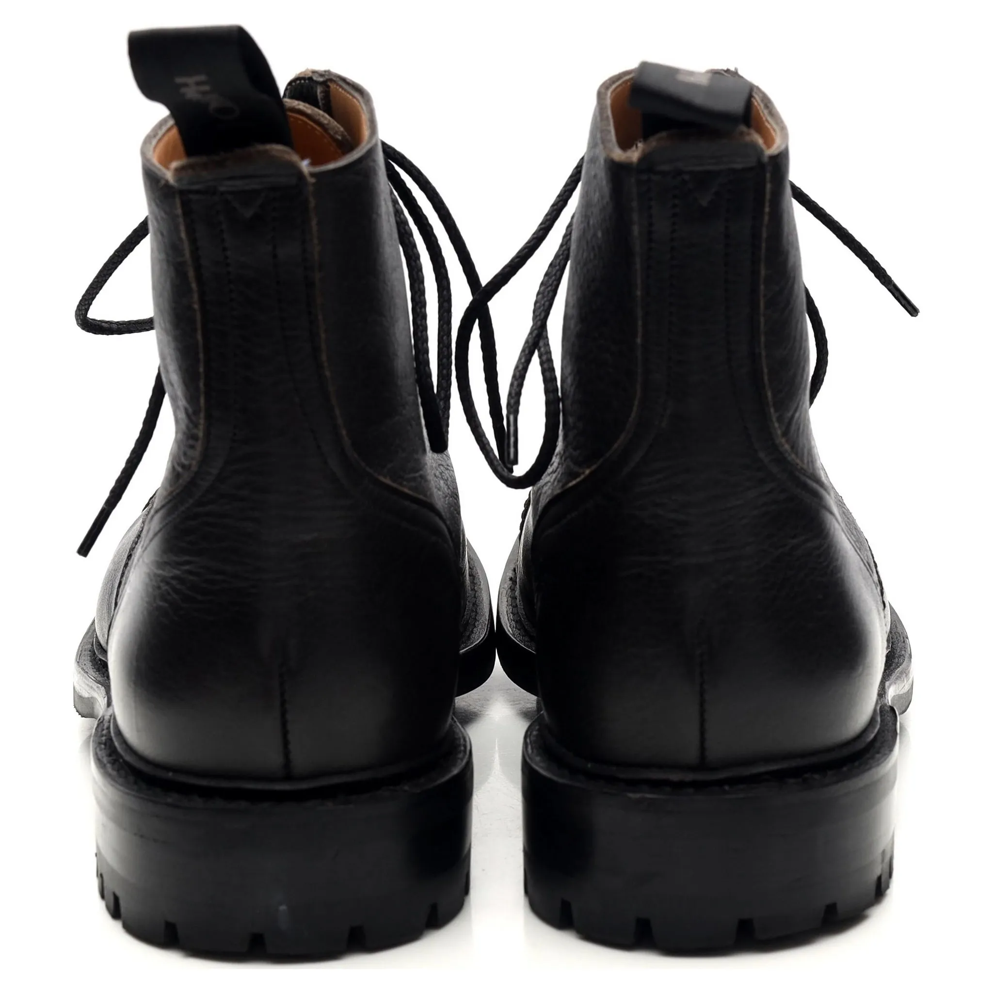 'Hurricane' Black Kudu Leather Boots UK 8 F