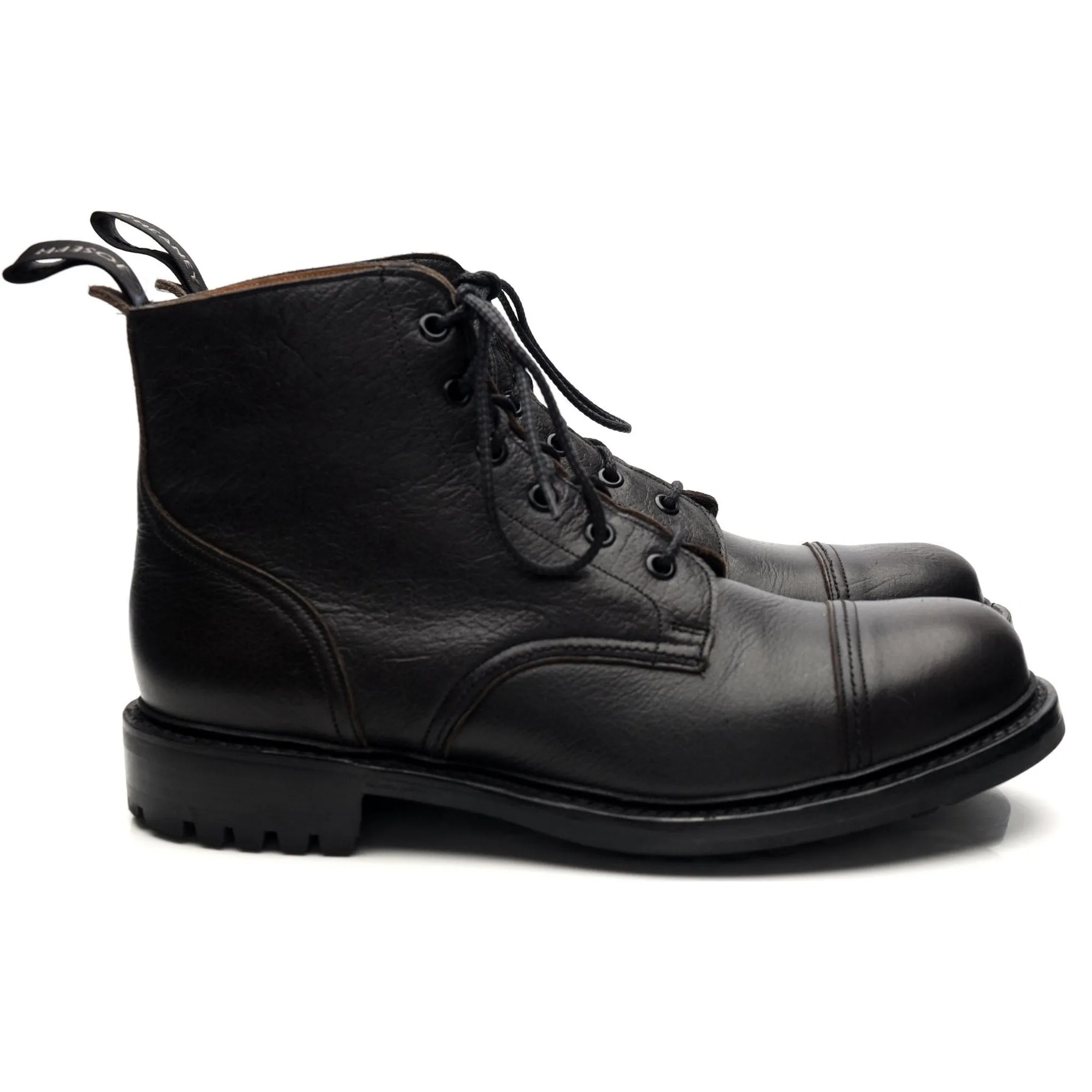 'Hurricane' Black Kudu Leather Boots UK 8 F