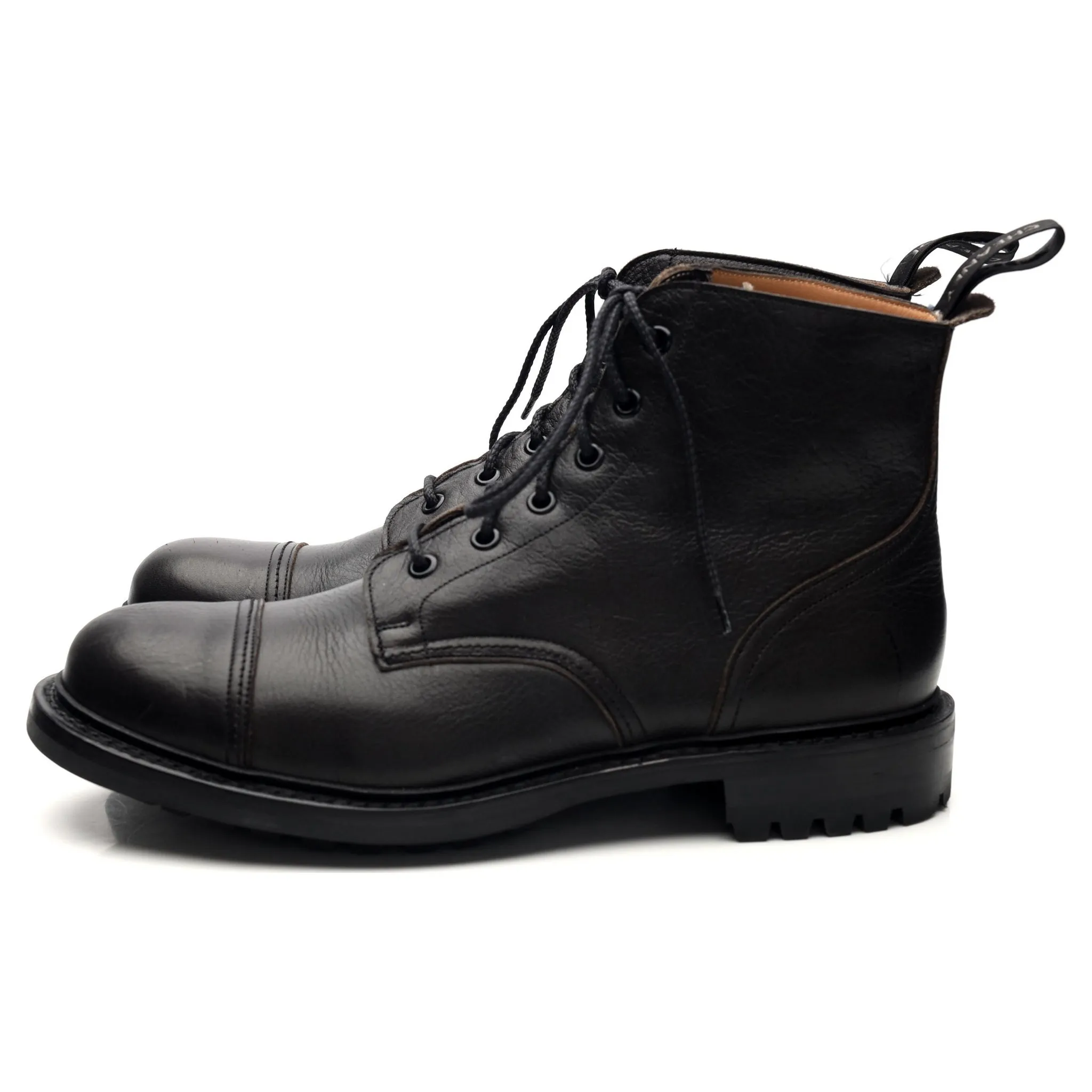 'Hurricane' Black Kudu Leather Boots UK 8 F