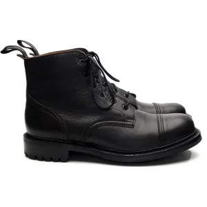 'Hurricane' Black Kudu Leather Boots UK 8 F