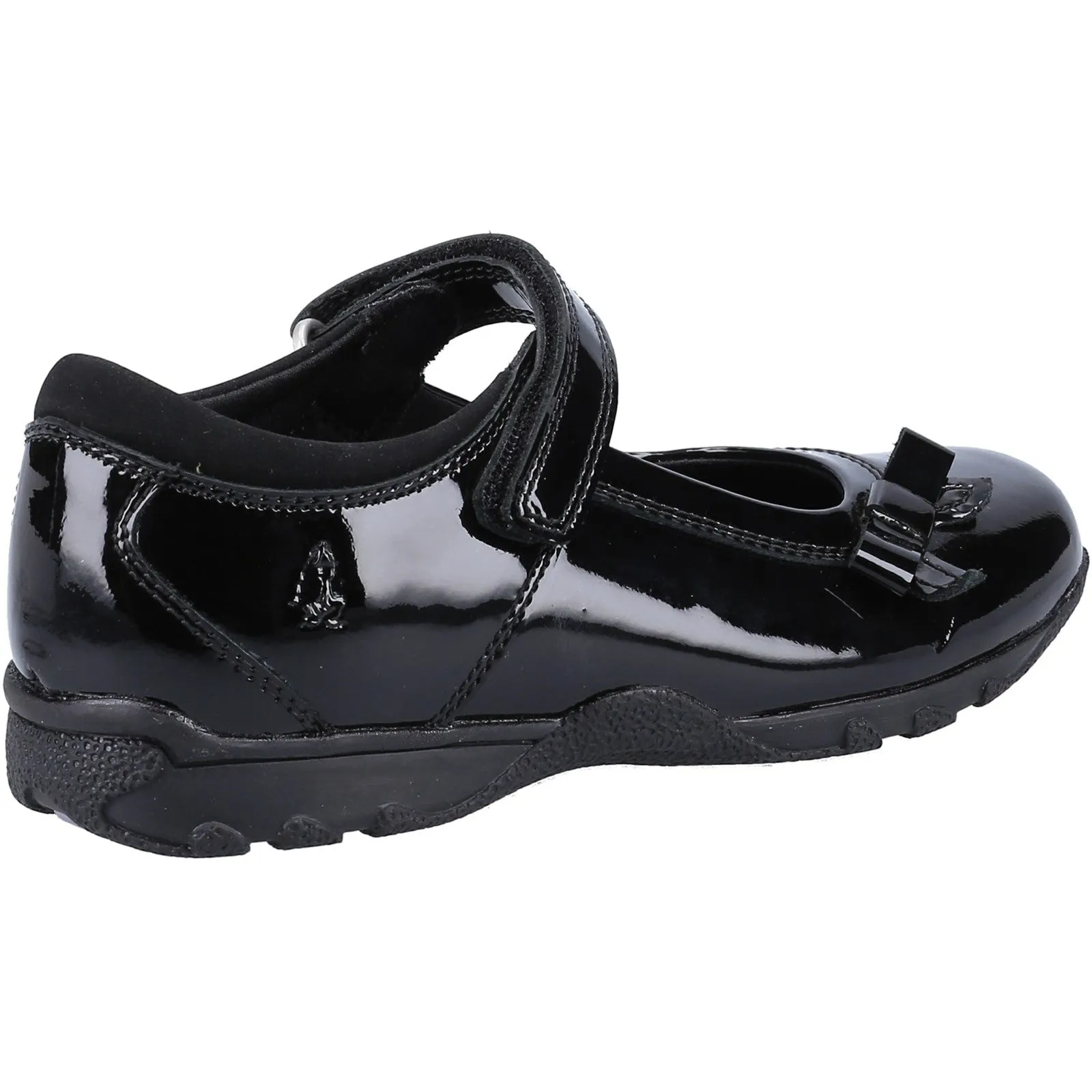 Hush Puppies Girls Carrie Patent School Shoes - Black