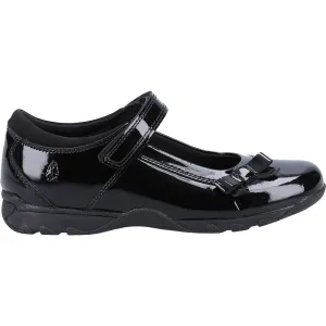 Hush Puppies Girls Carrie Patent School Shoes - Black