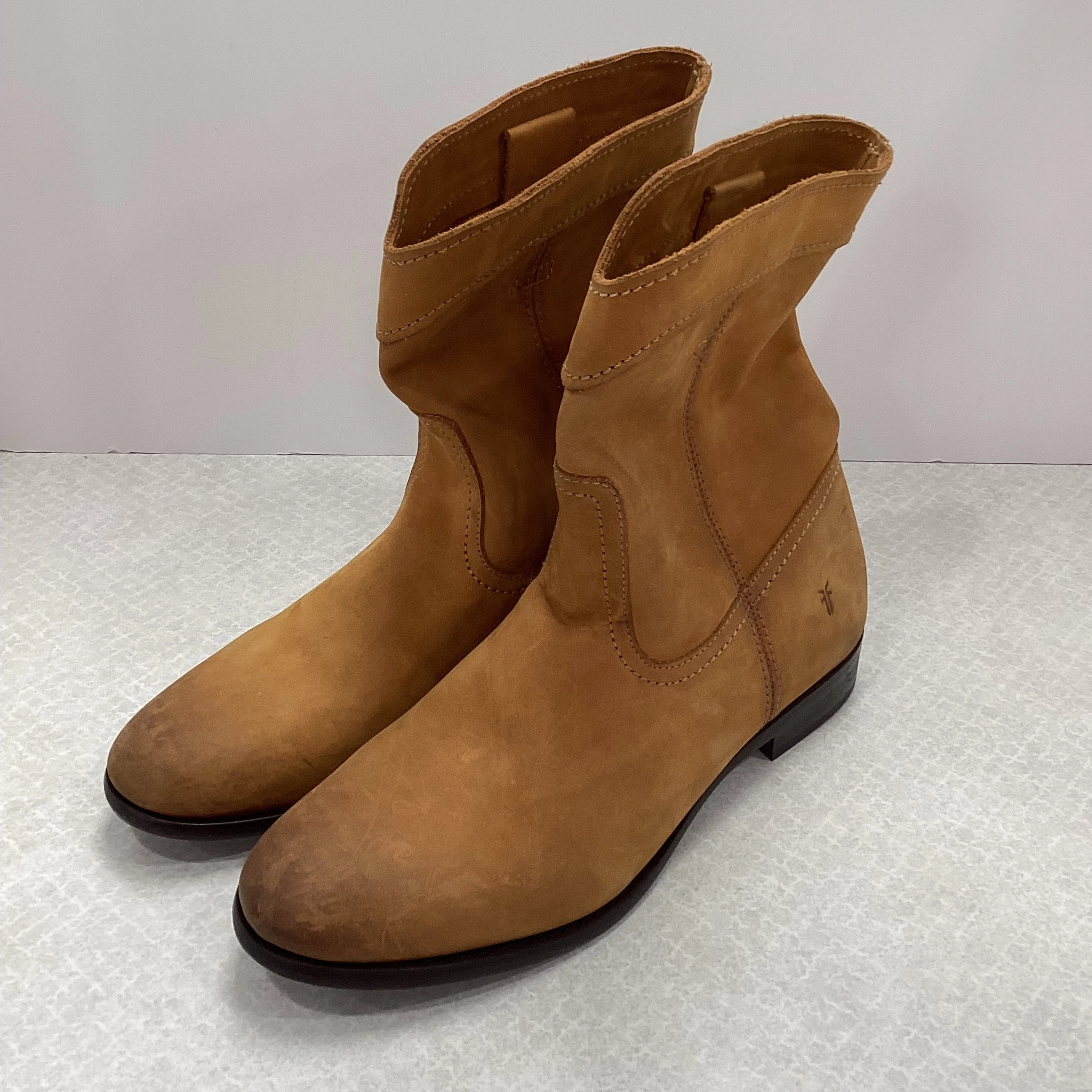 Boots Ankle Flats By Frye In Brown, Size: 7.5 Trail Comfort Shock Absorbing Technology