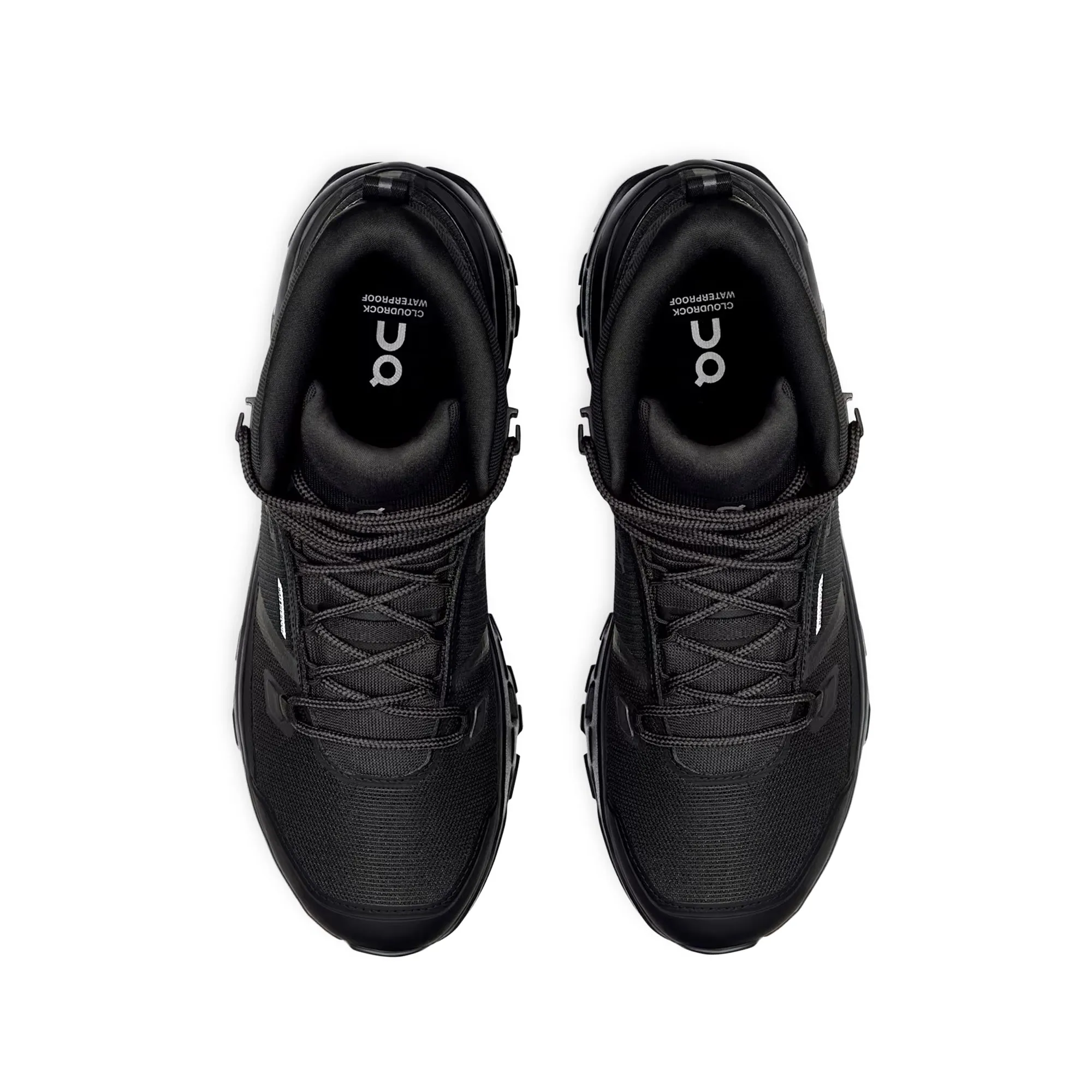 On Running Mens Cloudrock Mid WP Shoes Molded Grooves