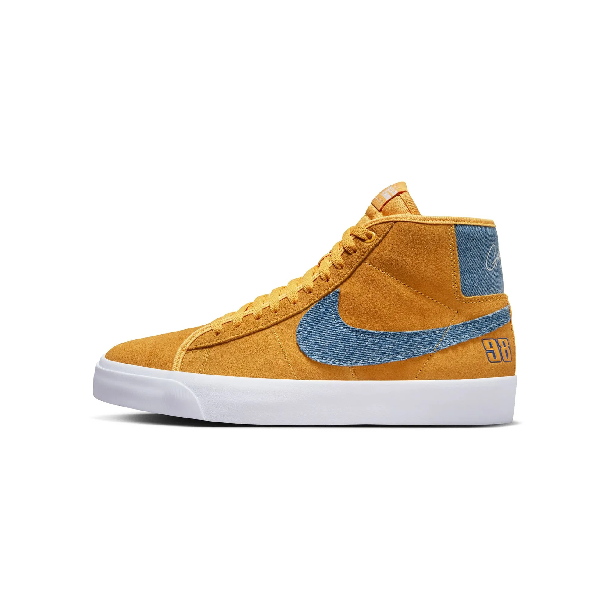 Nike SB Mens Zoom Blazer Mid Pro GT Shoes Heel Clasp System Smooth Transition Design