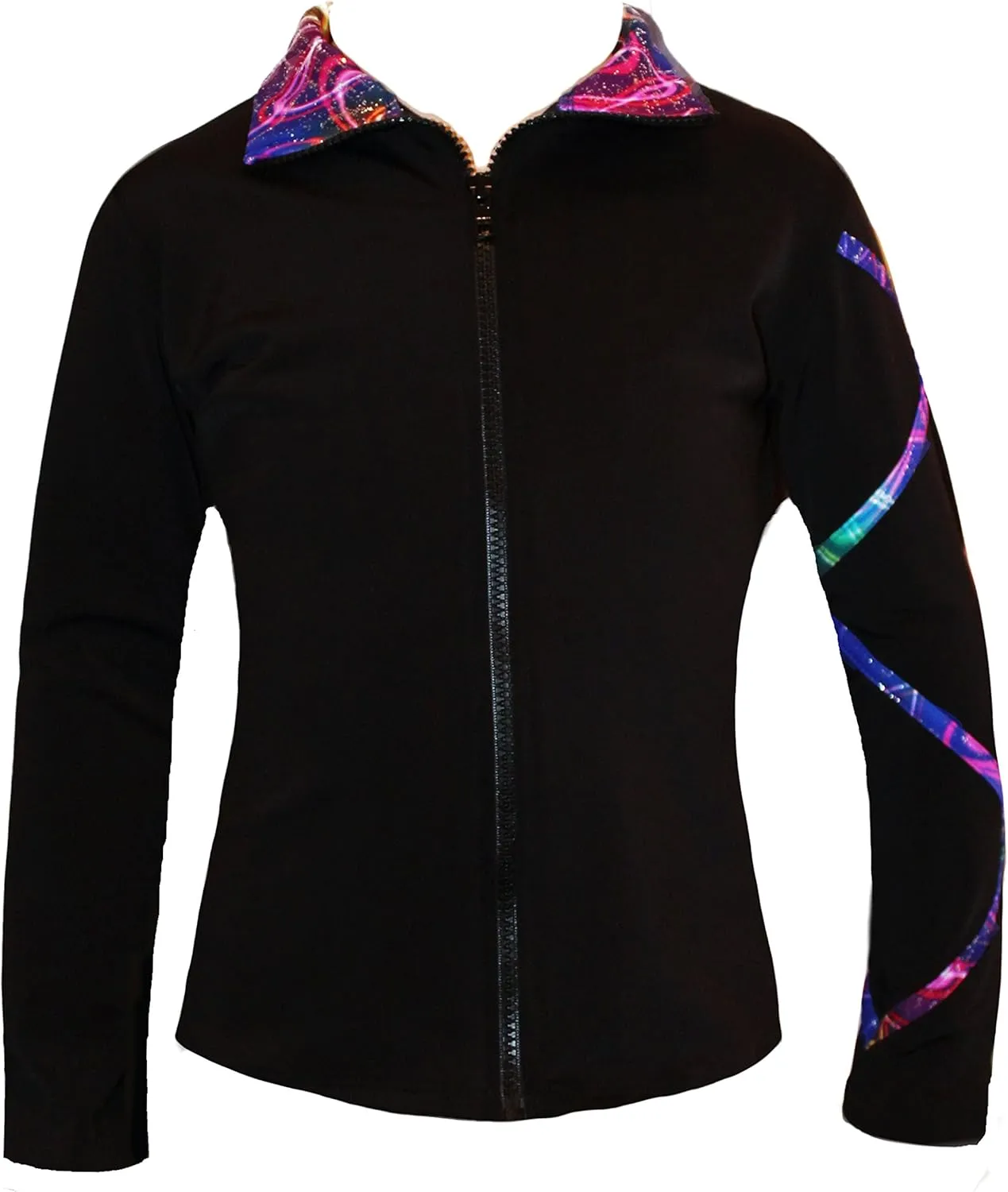 Ice Fire Figure Skating Criss Cross Jacket - Silver Sky