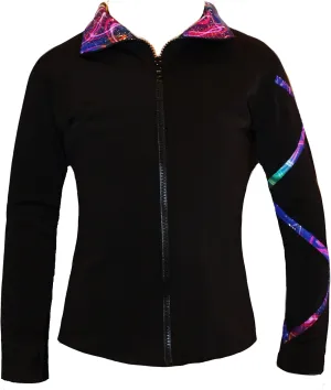 Ice Fire Figure Skating Criss Cross Jacket - Silver Sky