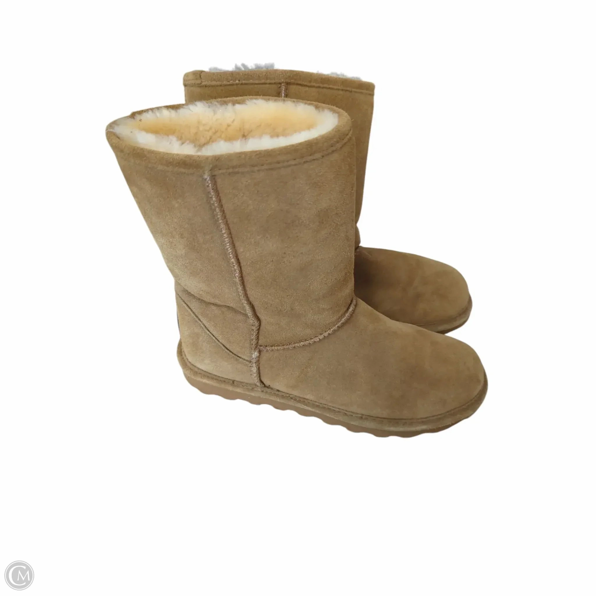 Padded Interior Rainy Day Commuter Boots Ankle Flats By Bearpaw In Brown, Size: 8